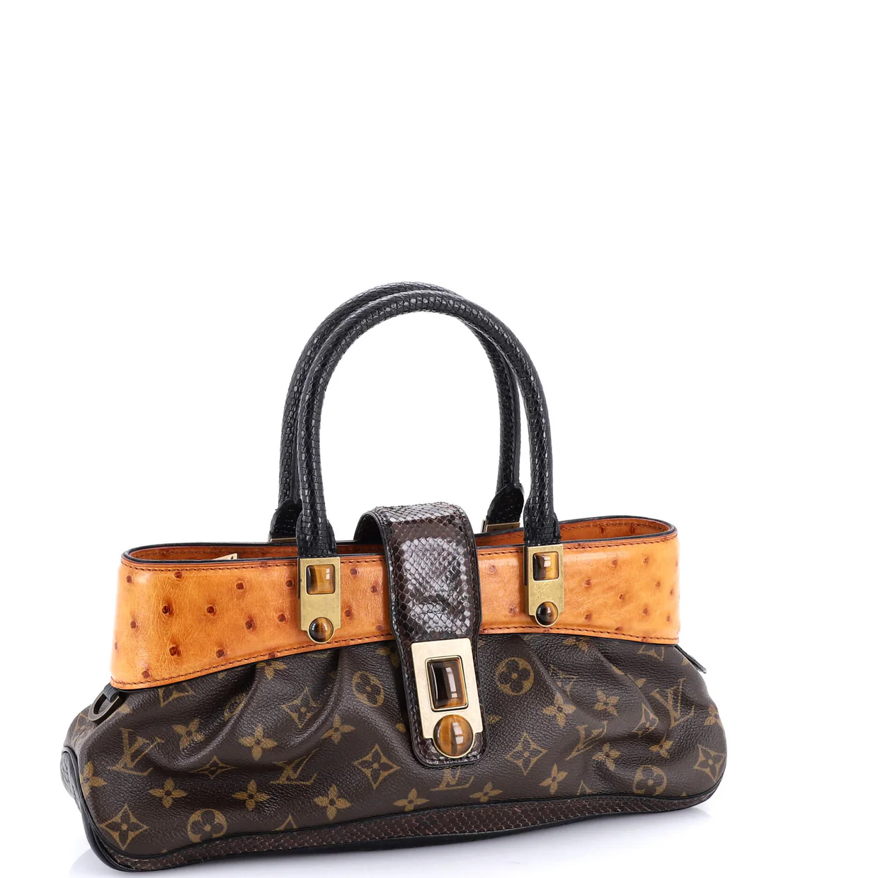 Macha Waltz Handbag Monogram Canvas and Exotics - Deep Luxury