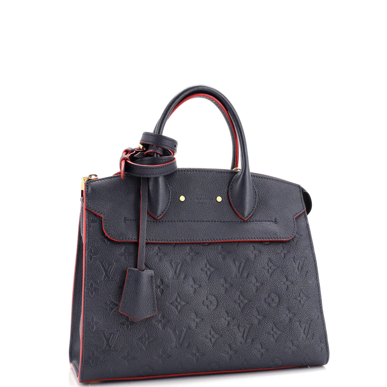 Pont Neuf Handbag Monogram Empreinte Leather MM - Deep Luxury