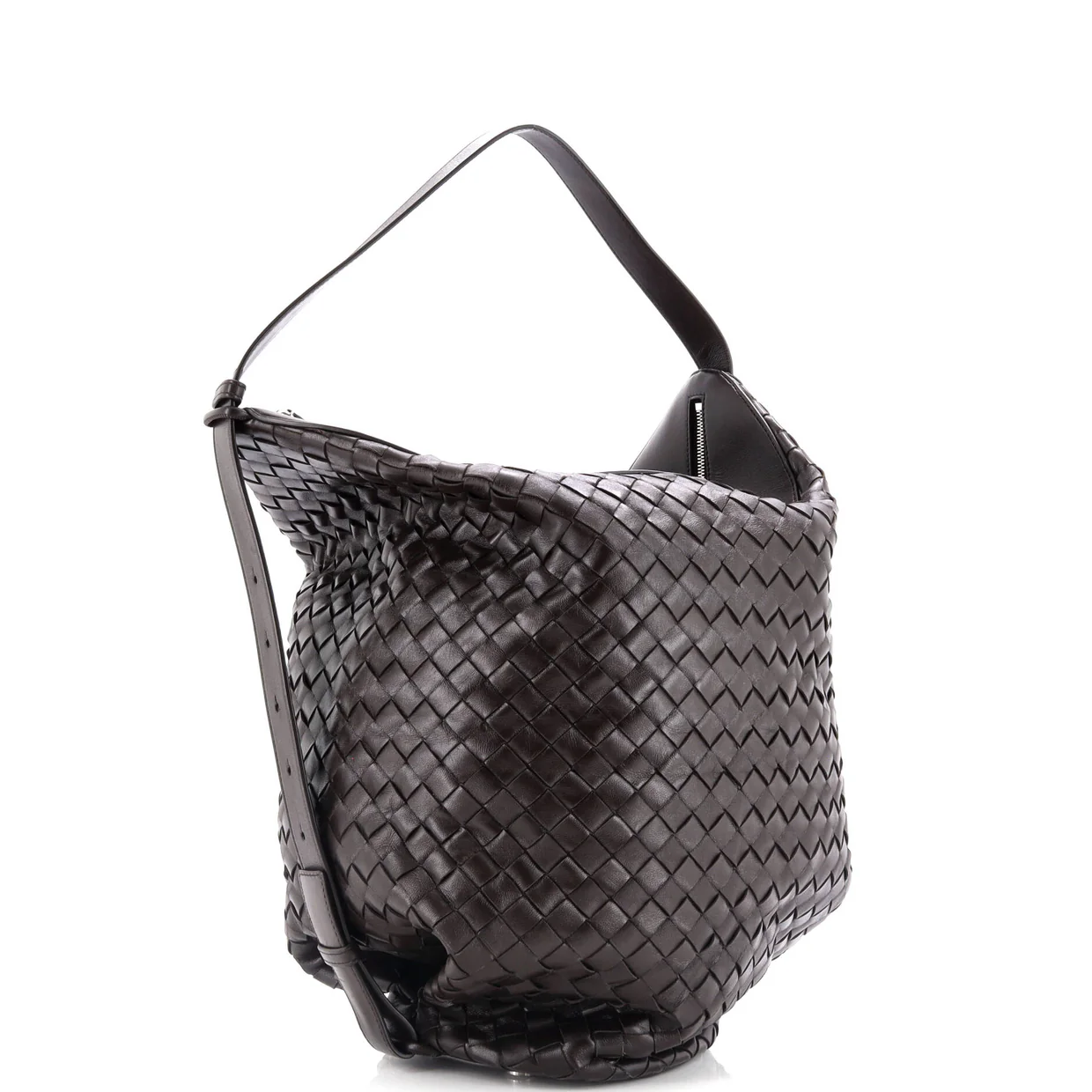 Hop Bag Intrecciato Leather Large - Deep Luxury