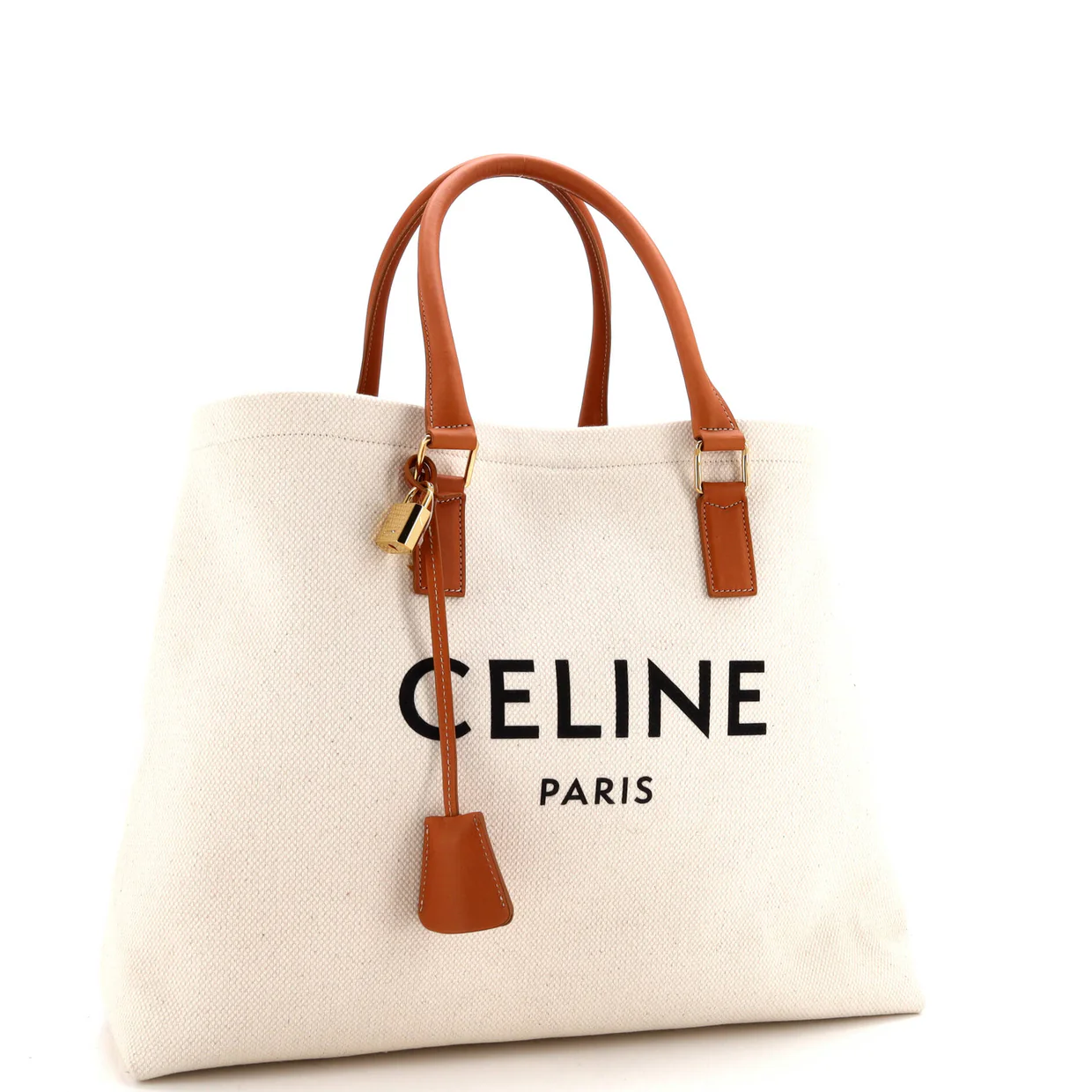 Horizontal Cabas Tote Canvas with Leather - Deep Luxury