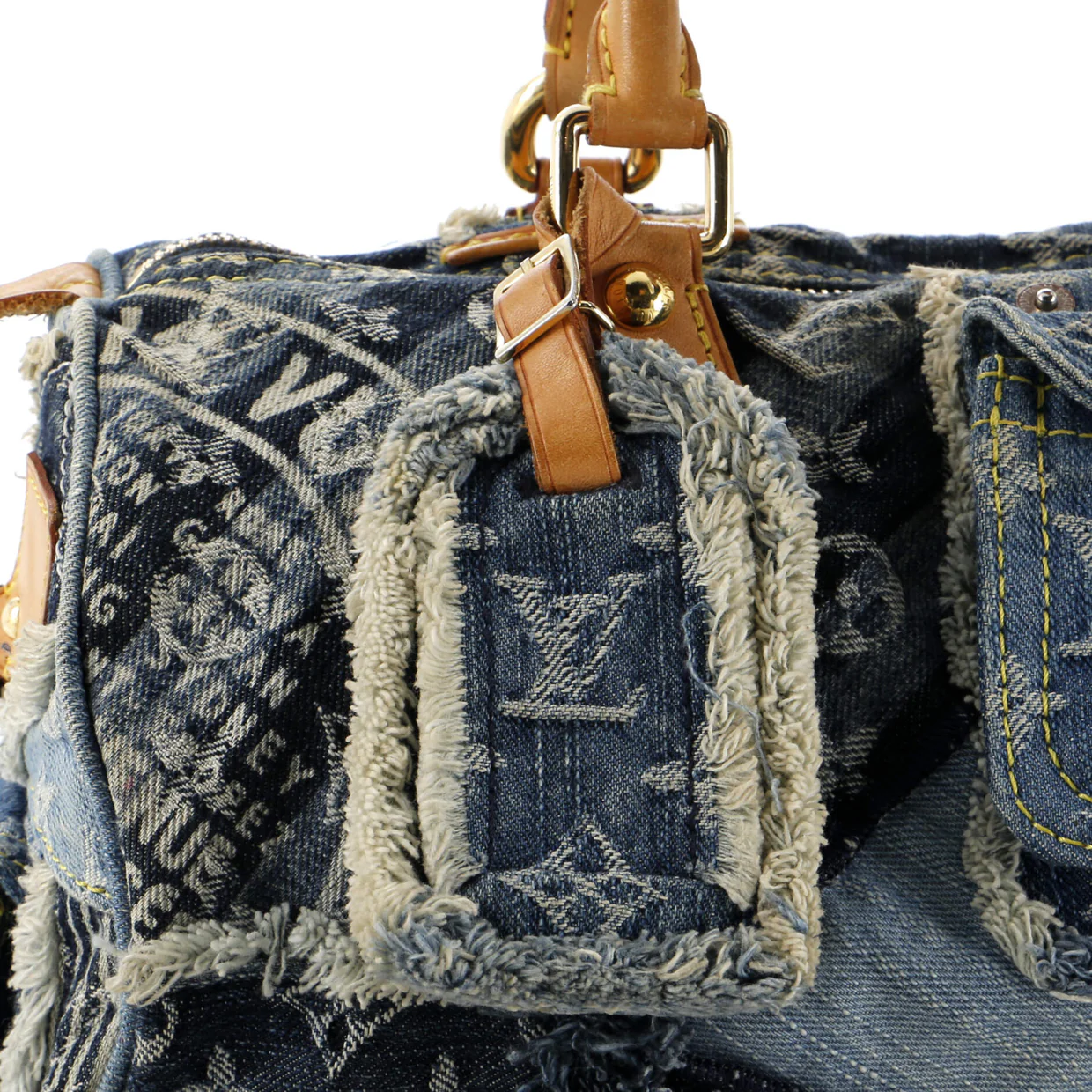Patchwork Speedy Bag Denim 30 - Deep Luxury