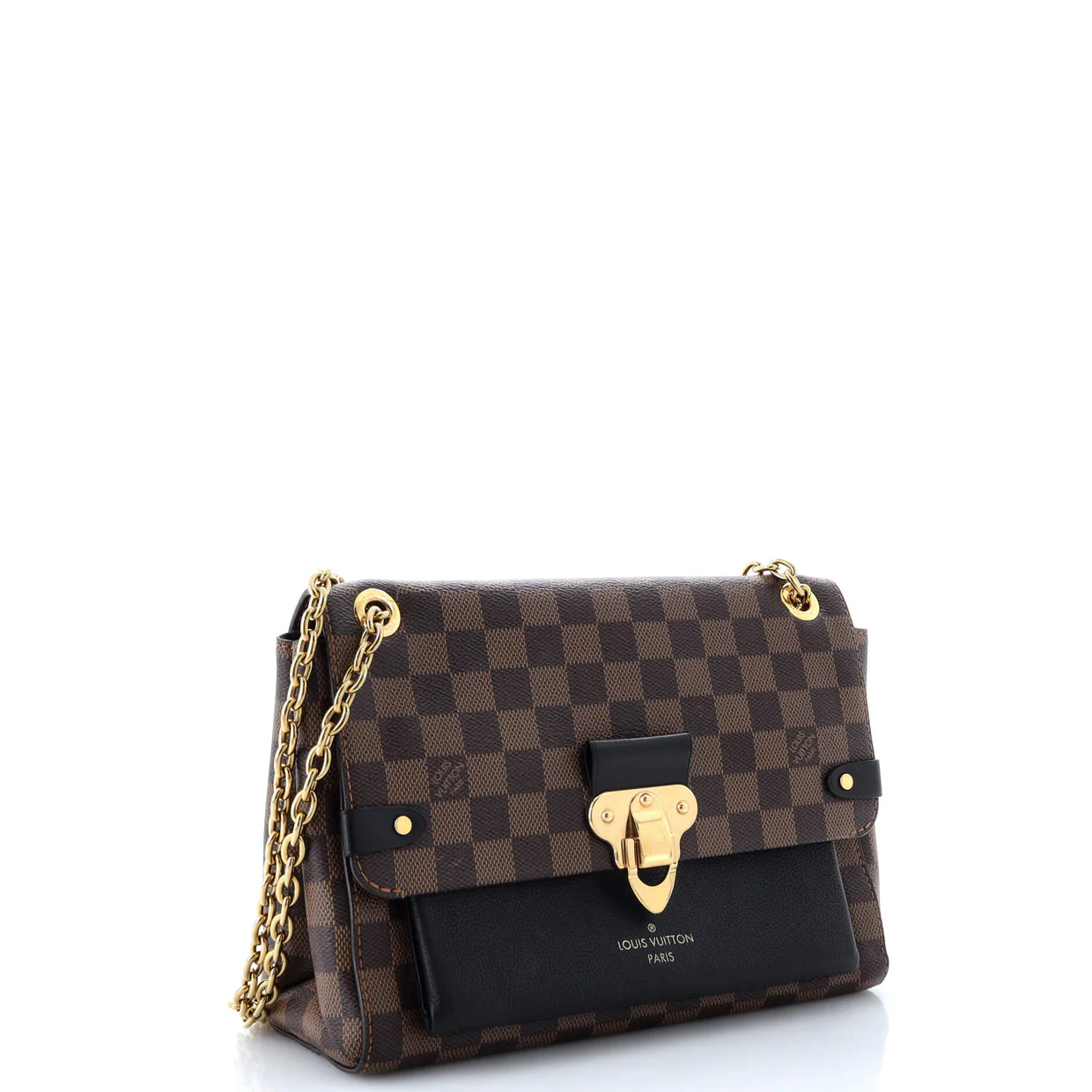Vavin Handbag Damier with Leather PM - Deep Luxury