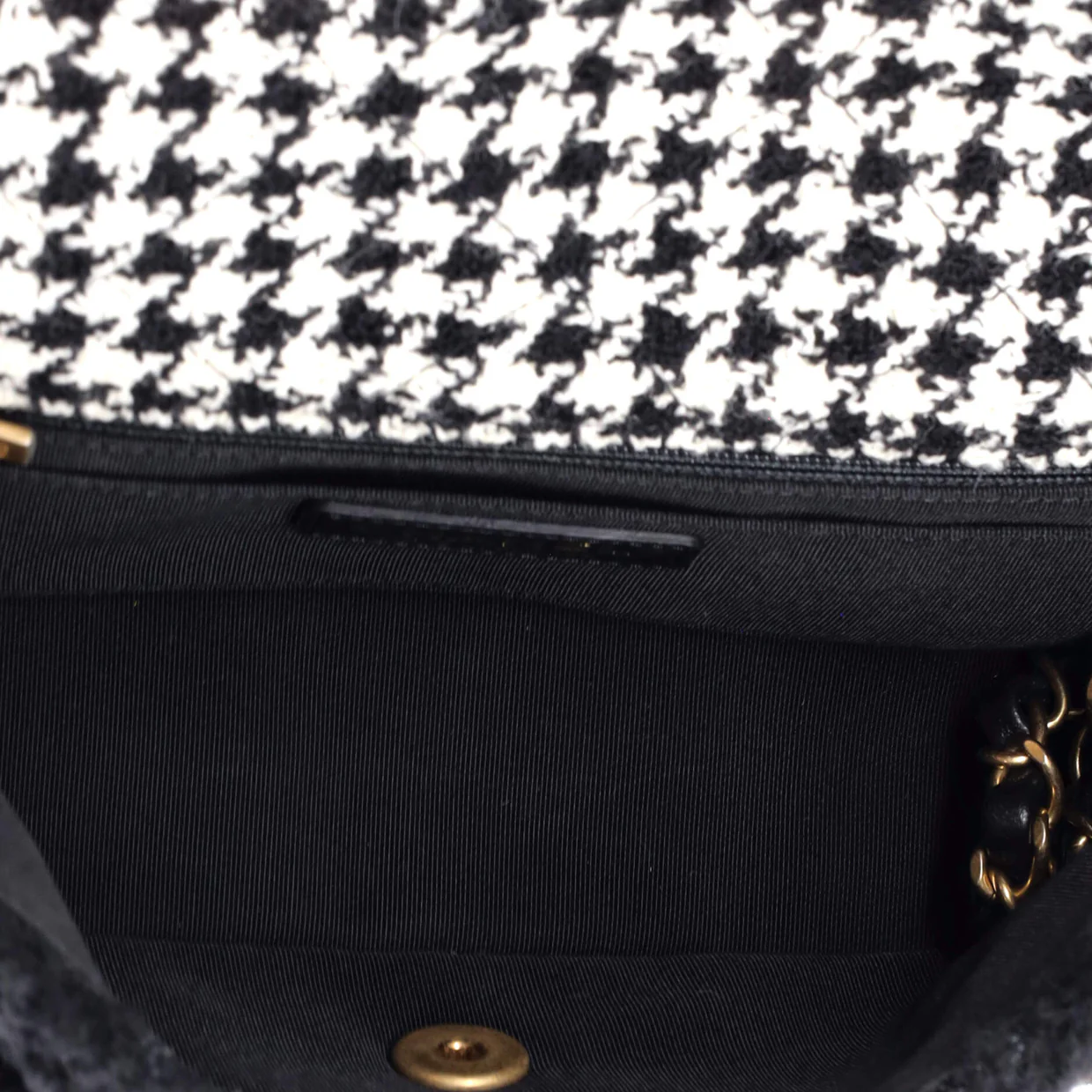 CC Flap Bag Quilted Shearling and Tweed Medium - Deep Luxury