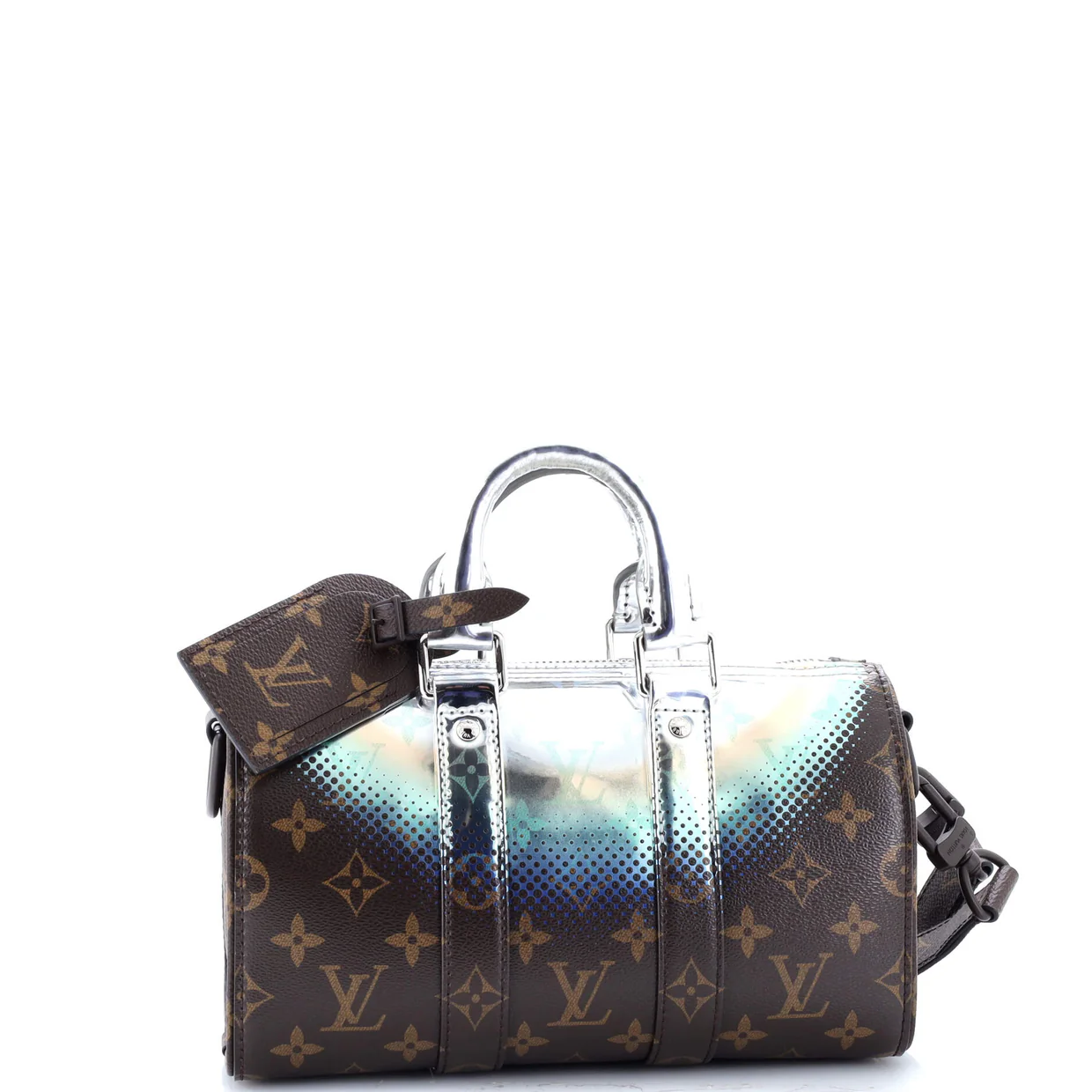Keepall Bandouliere Bag Limited Edition Metallic Nebula Monogram Canvas 25 - Deep Luxury
