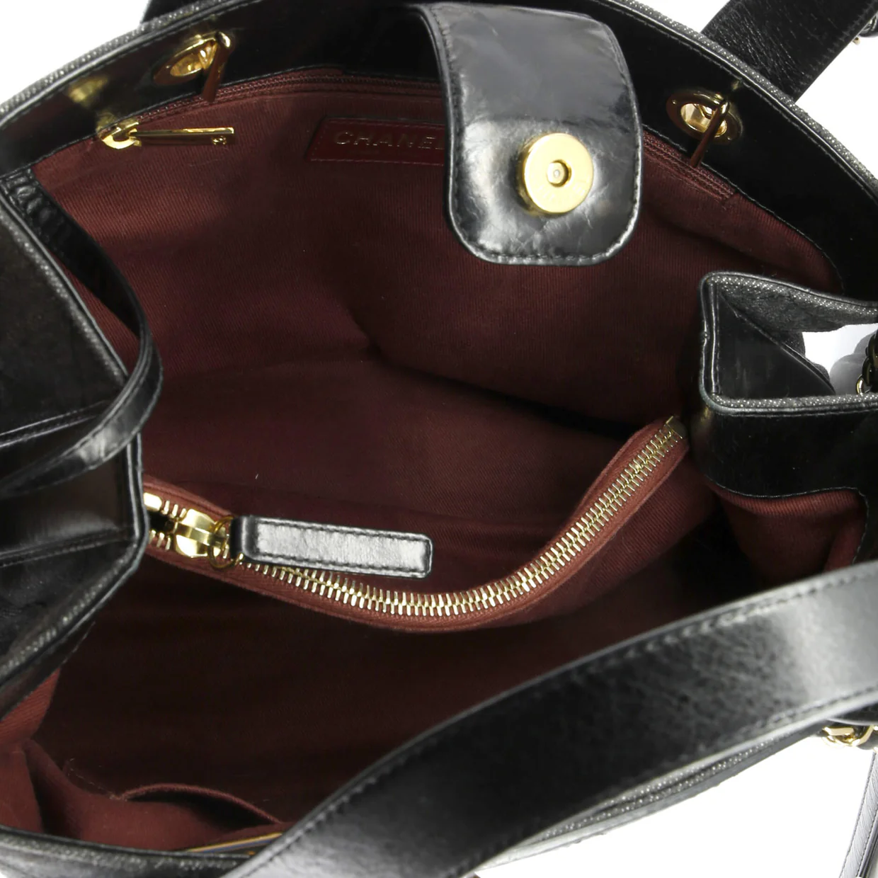 Shopping Tote Quilted Denim with Stitched Calfskin Medium - Deep Luxury