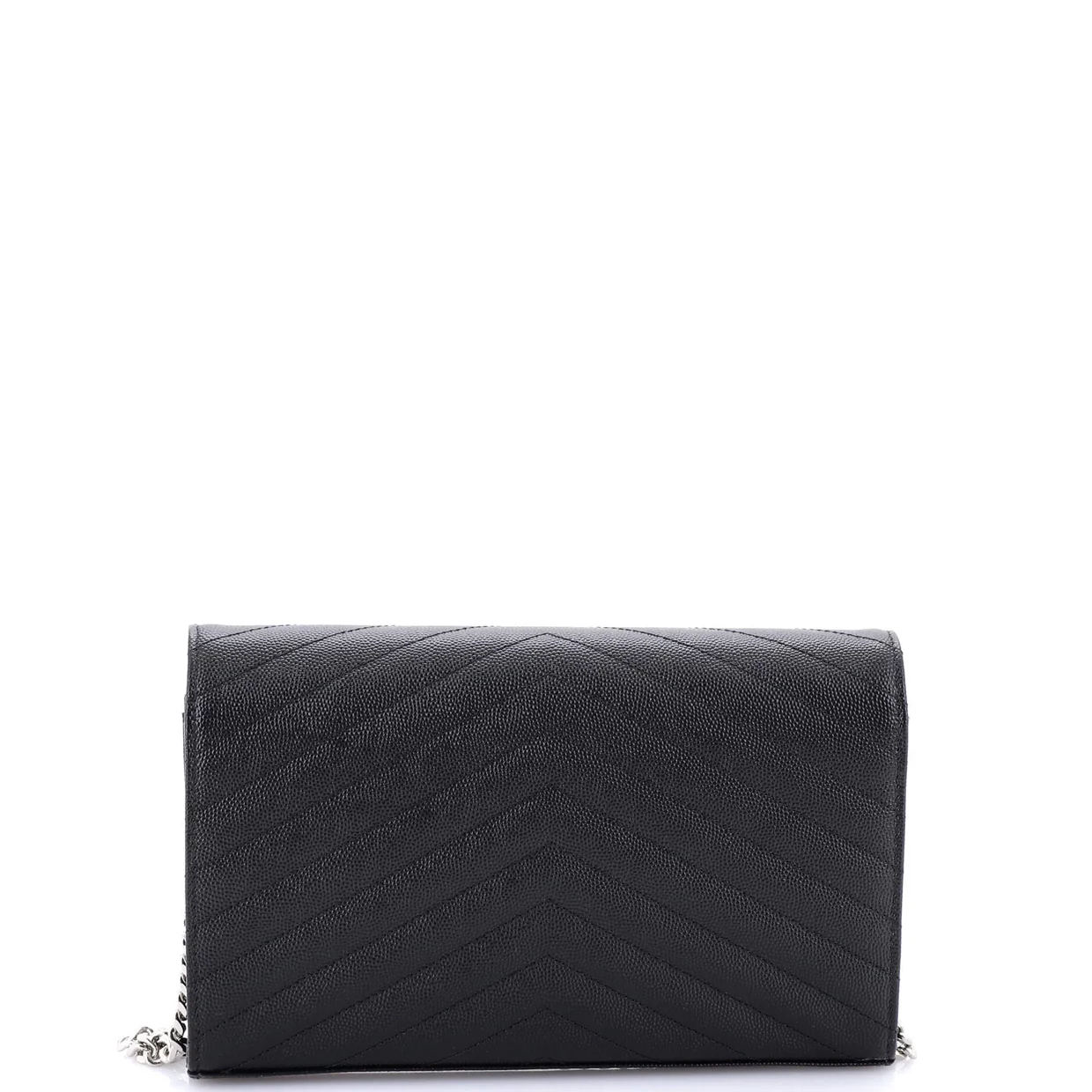 Classic Monogram Wallet on Chain Matelasse Chevron Leather Medium - Deep Luxury