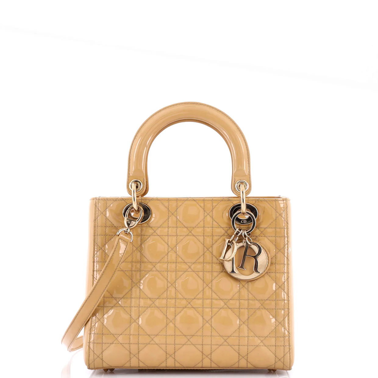 Lady Dior Bag Cannage Quilt Patent Medium - Deep Luxury
