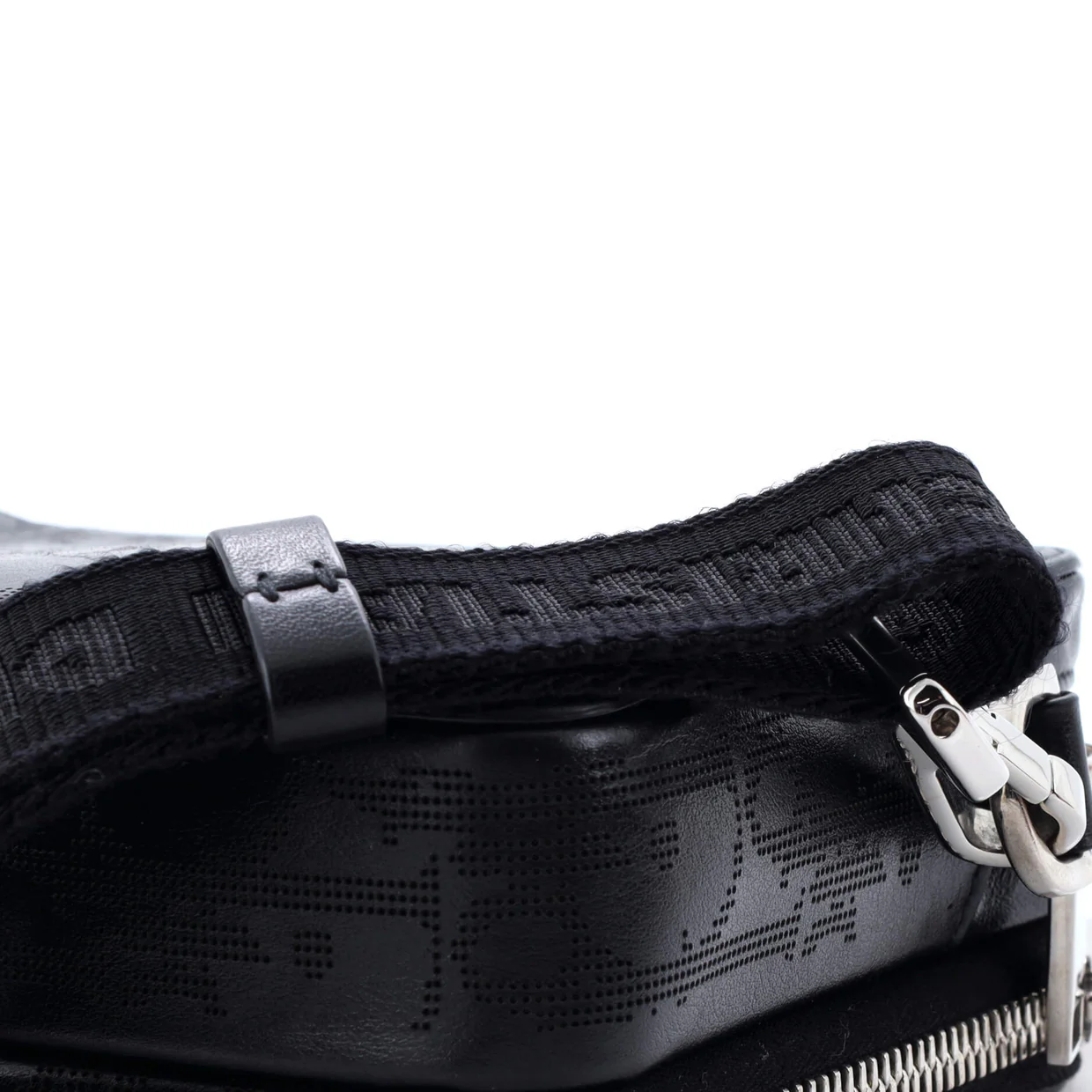 Double Zip Crossbody Pouch Oblique Galaxy Leather - Deep Luxury