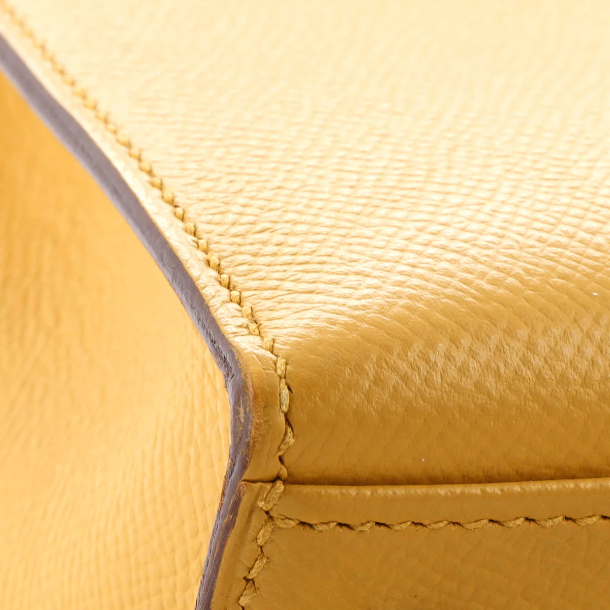 Kelly Handbag Jaune Ambre Epsom with Palladium Hardware 28 - Deep Luxury