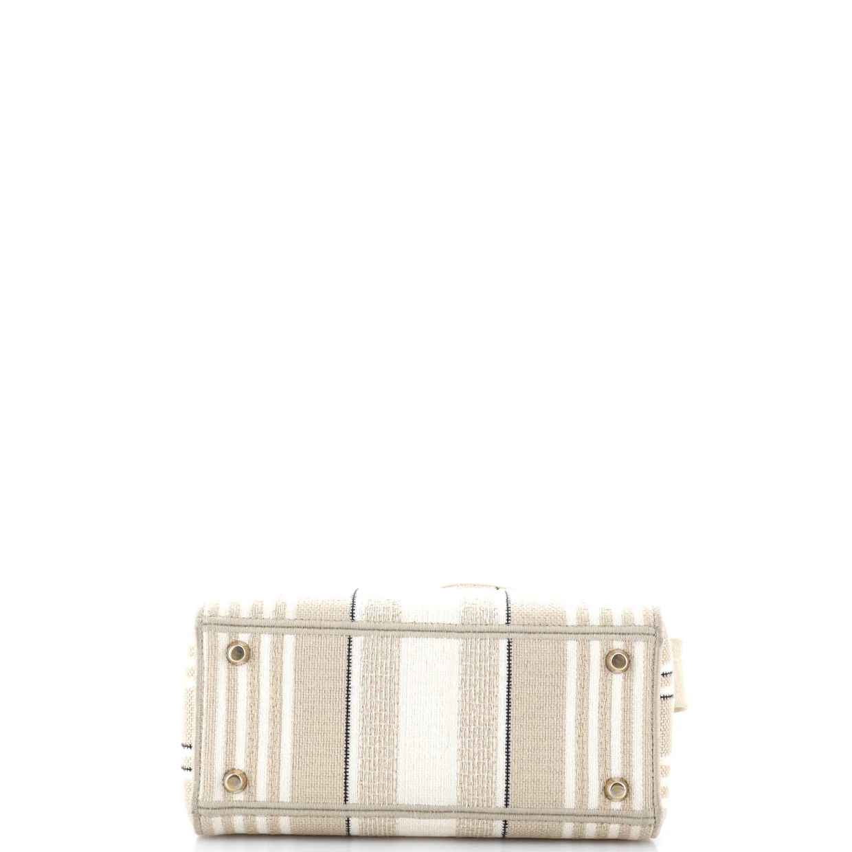 Lady D-Lite Bag Striped Canvas Medium - Deep Luxury
