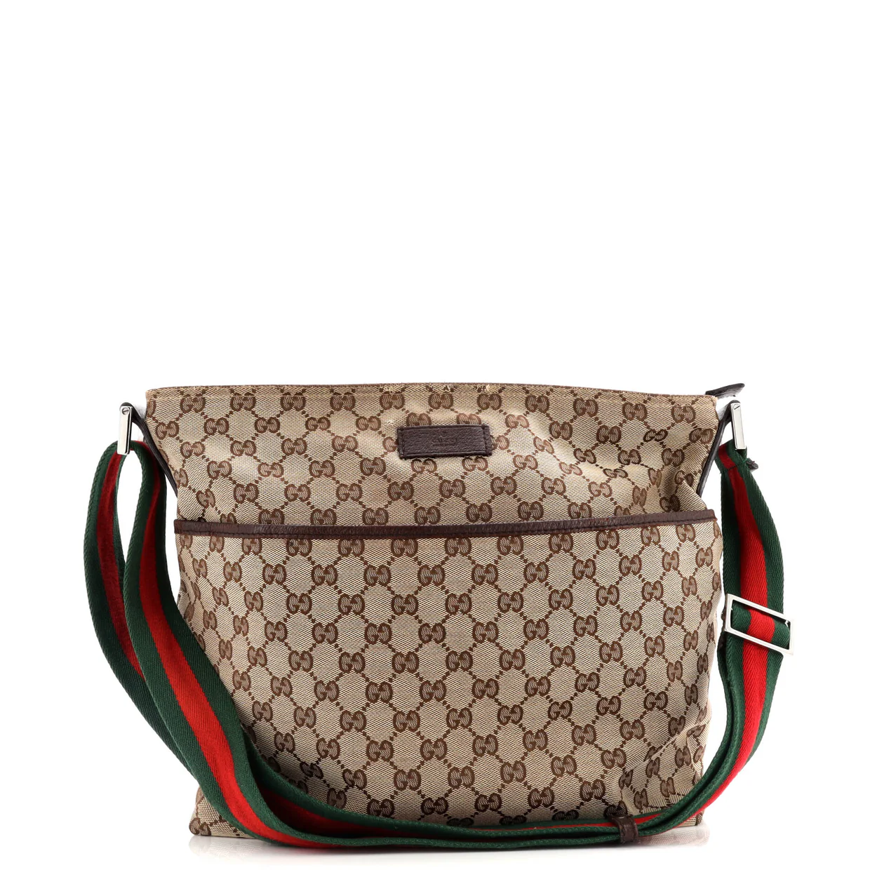 Front Pocket Web Messenger GG Canvas Medium - Deep Luxury