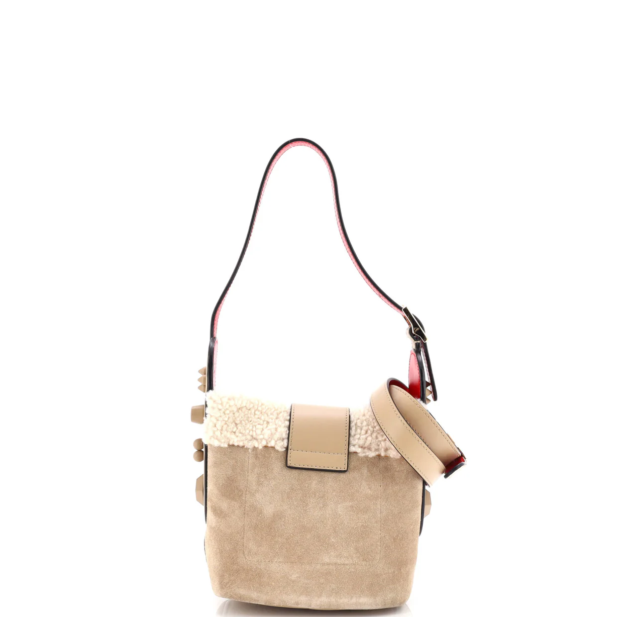 Carasky Bucket Bag Suede with Shearling Mini - Deep Luxury