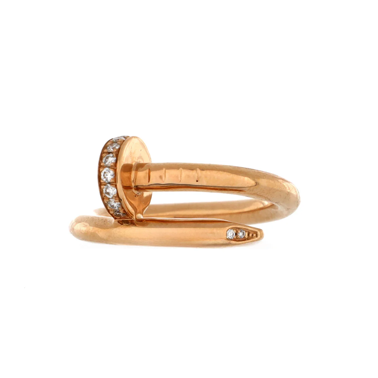 Juste un Clou Ring 18K Rose Gold and Diamonds - Deep Luxury