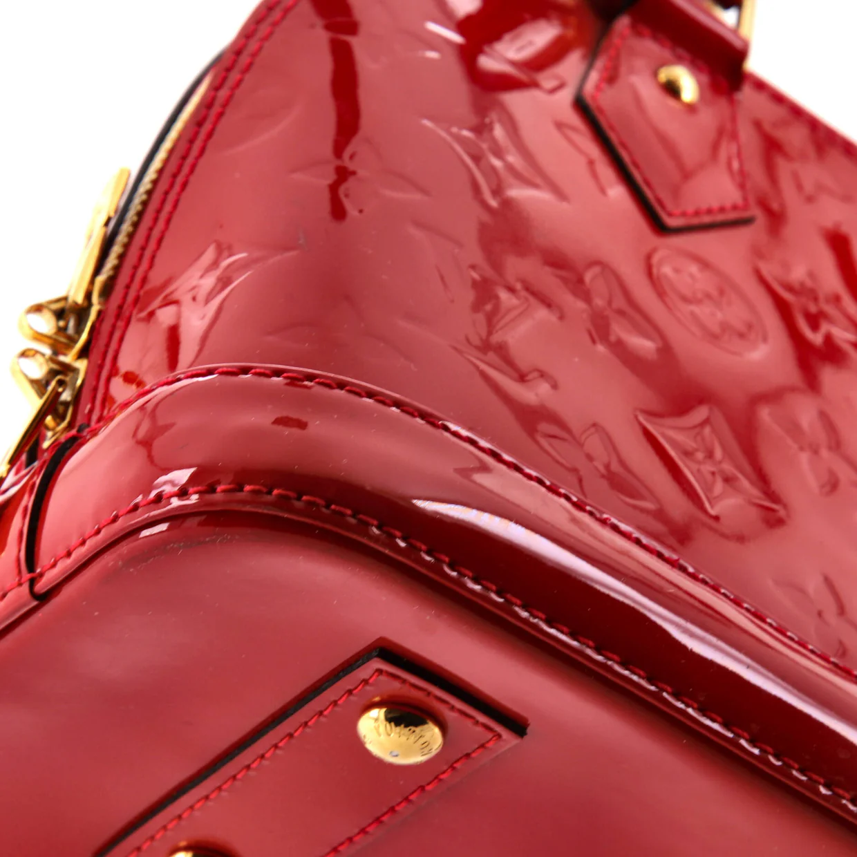 Alma Handbag Monogram Vernis BB - Deep Luxury