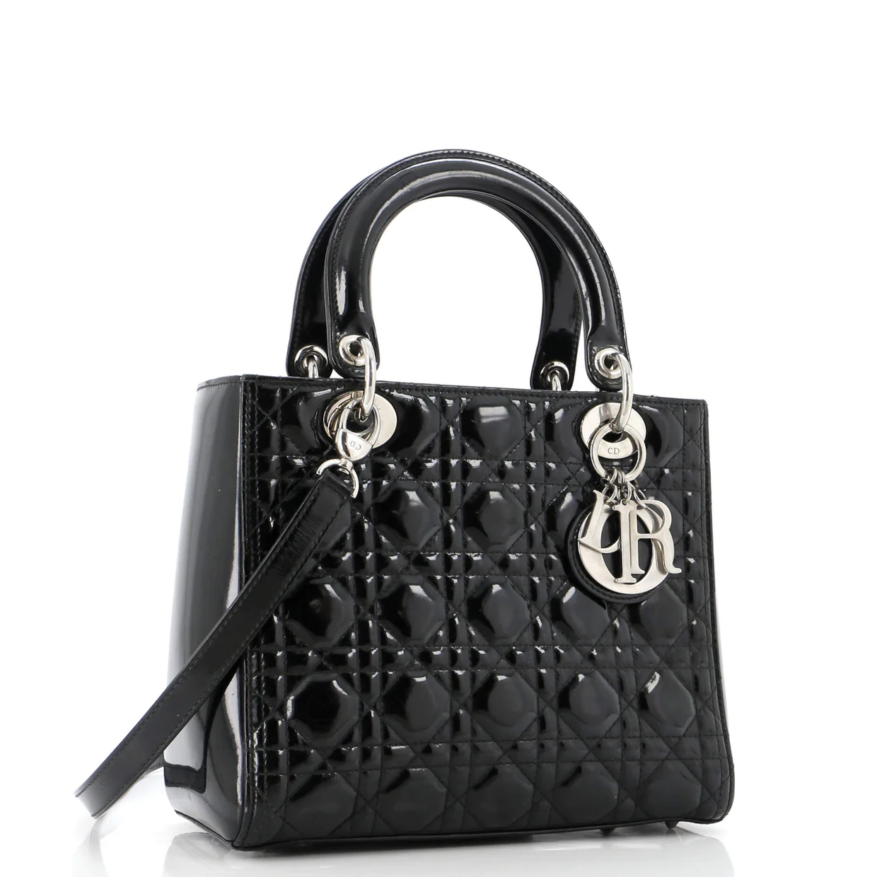 Lady Dior Bag Cannage Quilt Patent Medium - Deep Luxury