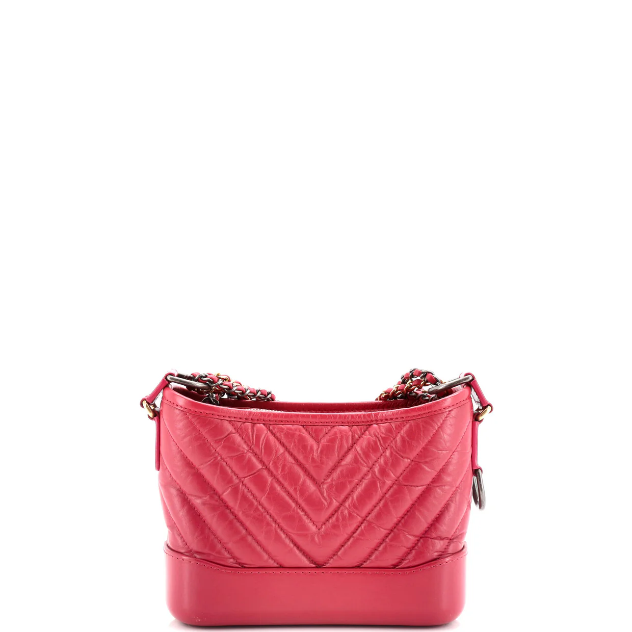 Gabrielle Hobo Chevron Aged Calfskin Small - Deep Luxury