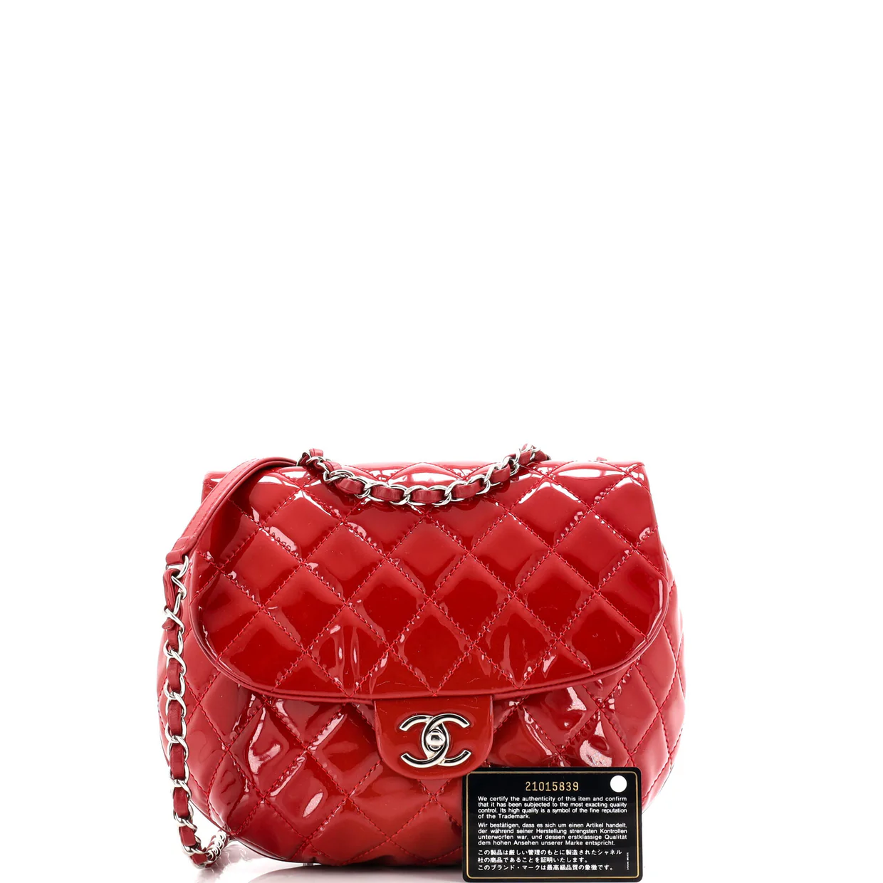 Dubai Messenger Bag Quilted Patent Medium - Deep Luxury