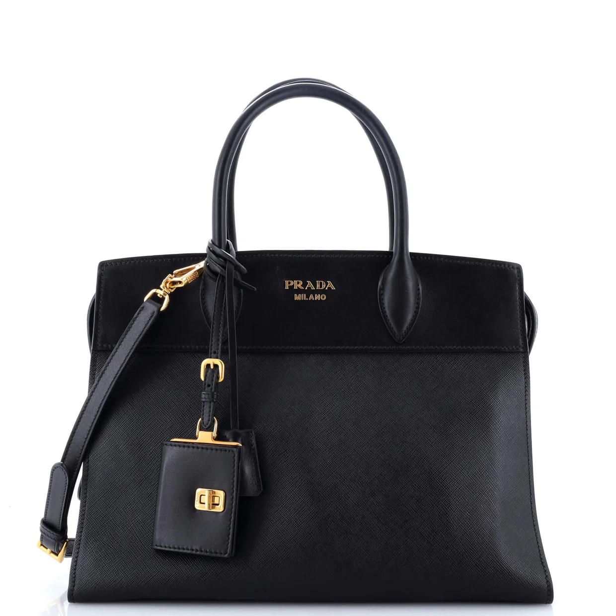 Esplanade Tote Saffiano with City Calf Medium - Deep Luxury