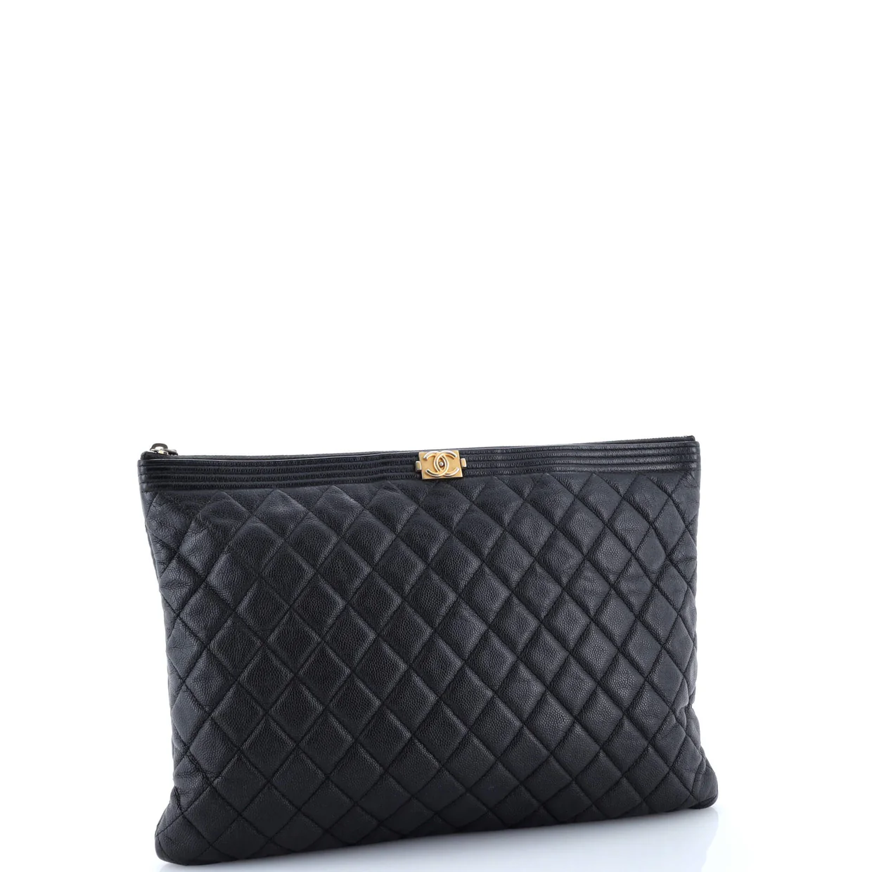 Boy O Case Clutch Quilted Caviar Large - Deep Luxury