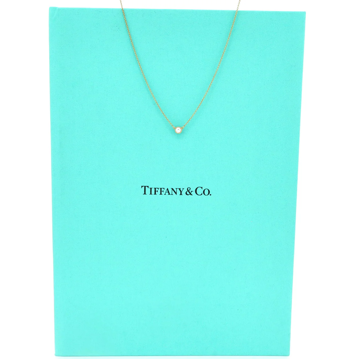 Elsa Peretti Diamonds By The Yard Pendant Necklace 18K Yellow Gold and Diamond 0.10-0.19CT - Deep Luxury