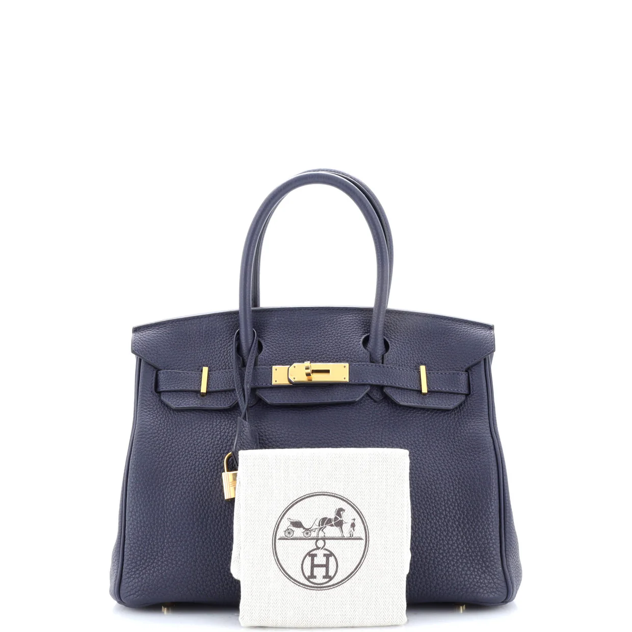 Birkin Handbag Bleu Nuit Togo with Gold Hardware 30 - Deep Luxury
