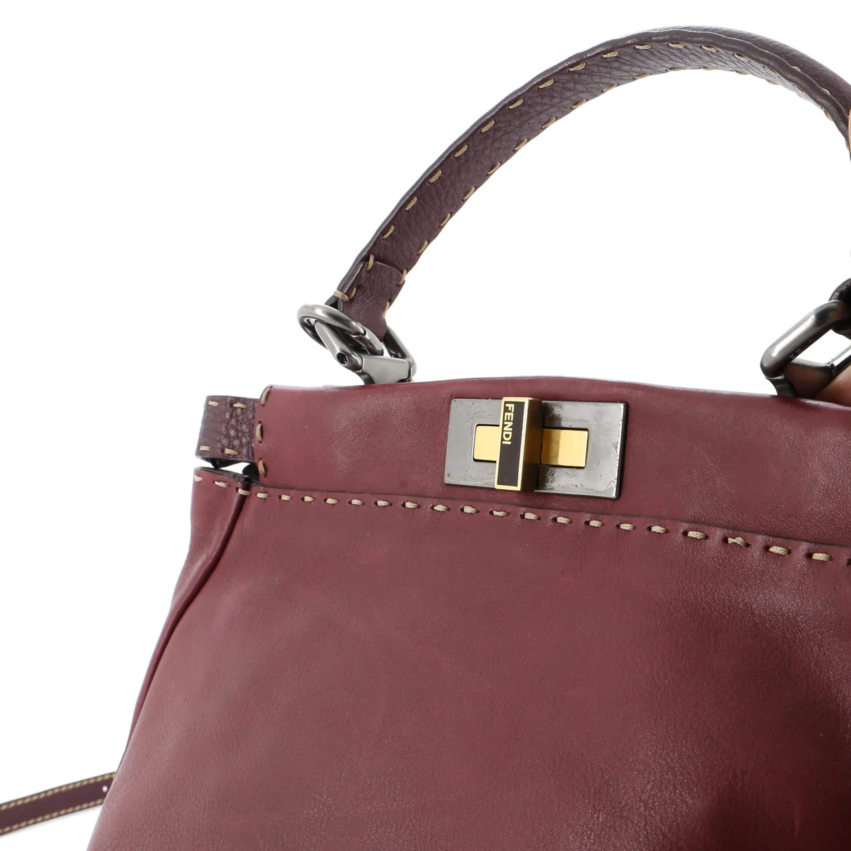 Selleria Peekaboo Bag Leather Medium - Deep Luxury