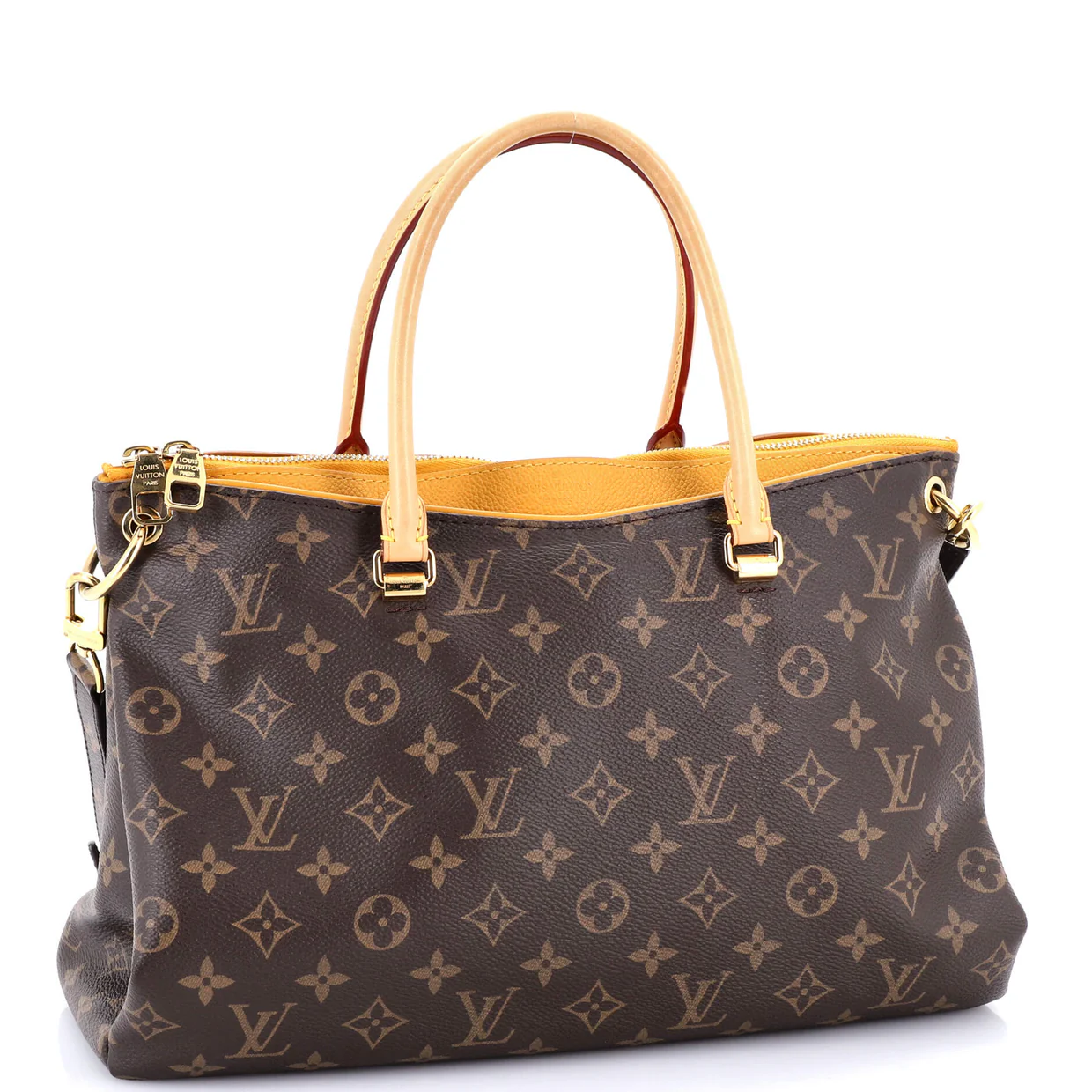 Pallas Tote Monogram Canvas with Leather - Deep Luxury