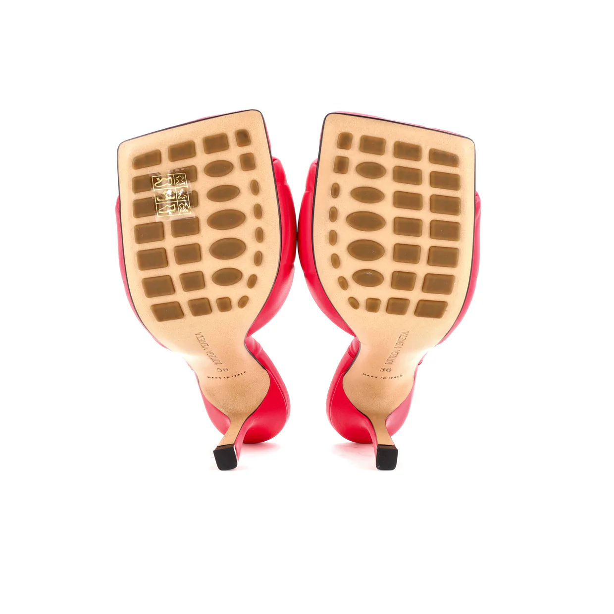 Women's The Padded Heeled Sandals Quilted Leather - Deep Luxury