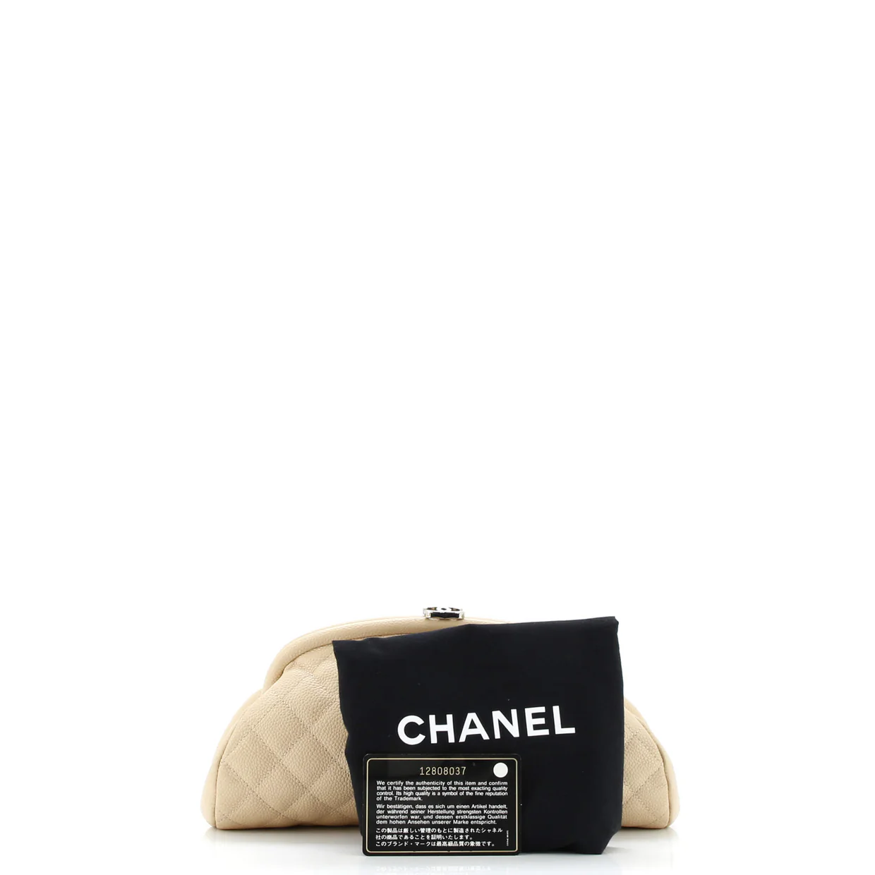 Timeless Clutch Quilted Caviar - Deep Luxury