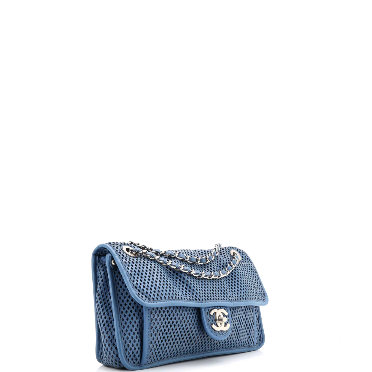 Up In The Air Flap Bag Perforated Leather Medium - Deep Luxury