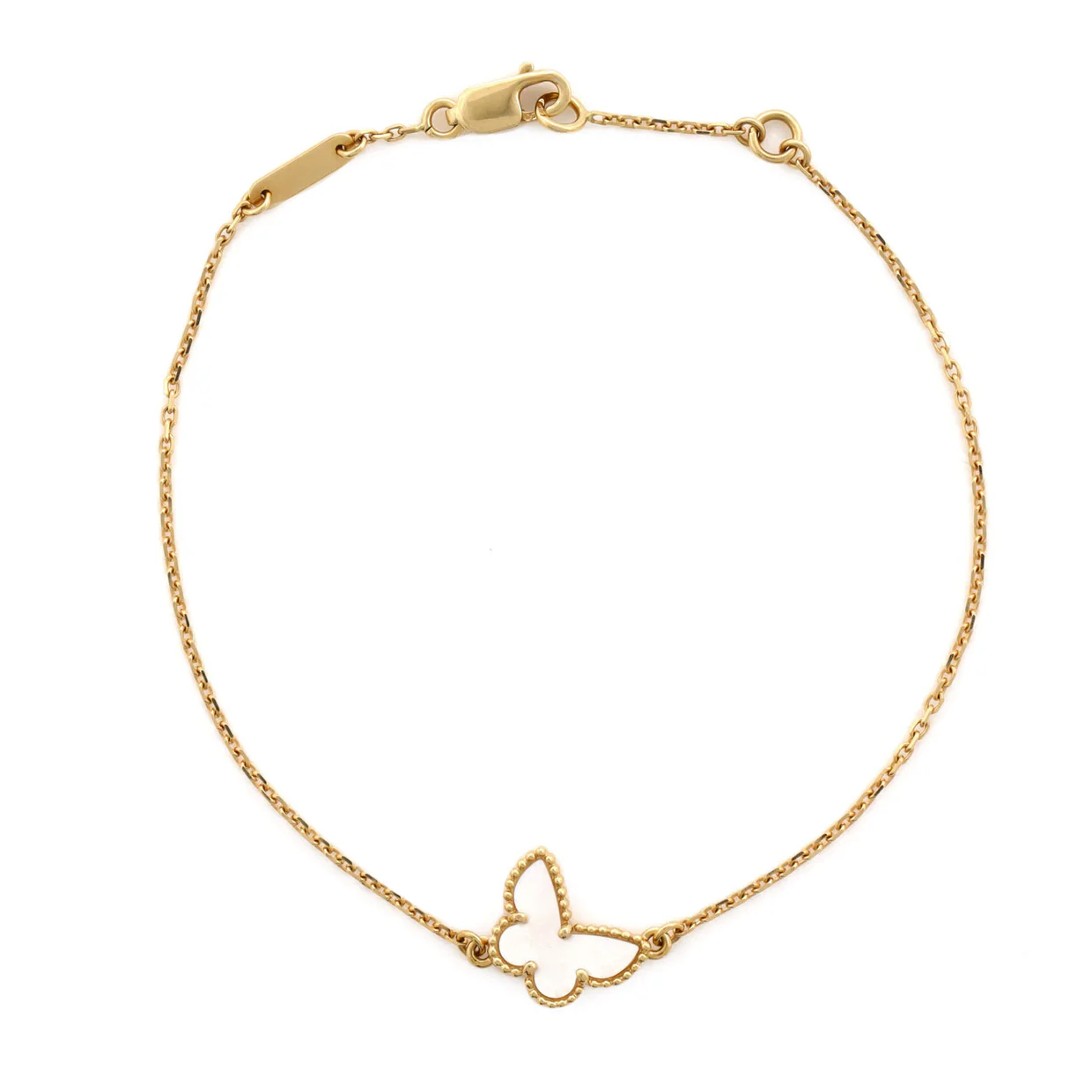 Sweet Alhambra Butterfly Bracelet 18K Yellow Gold and Mother of Pearl - Deep Luxury