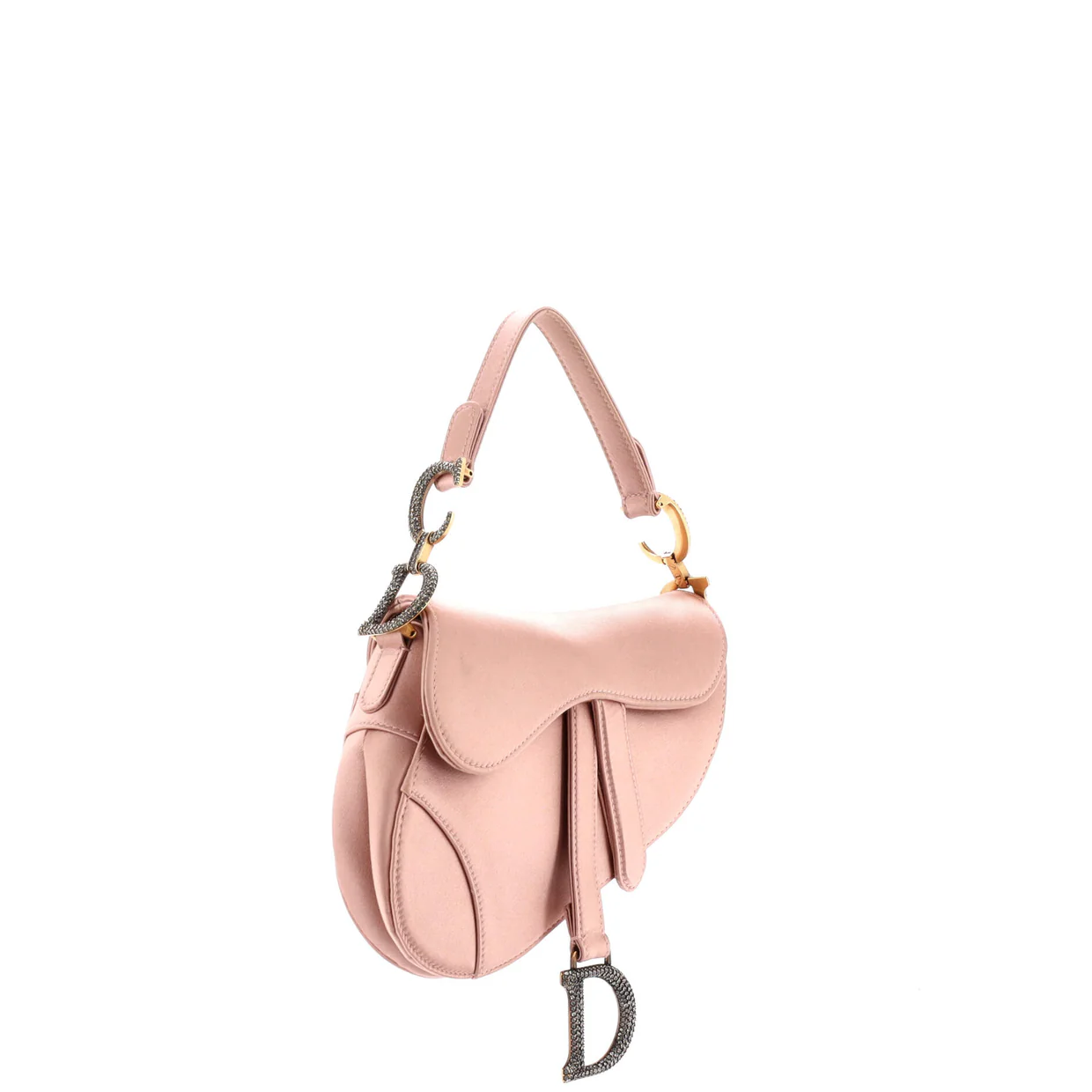 Saddle Handbag Satin with Crystals Mini - Deep Luxury