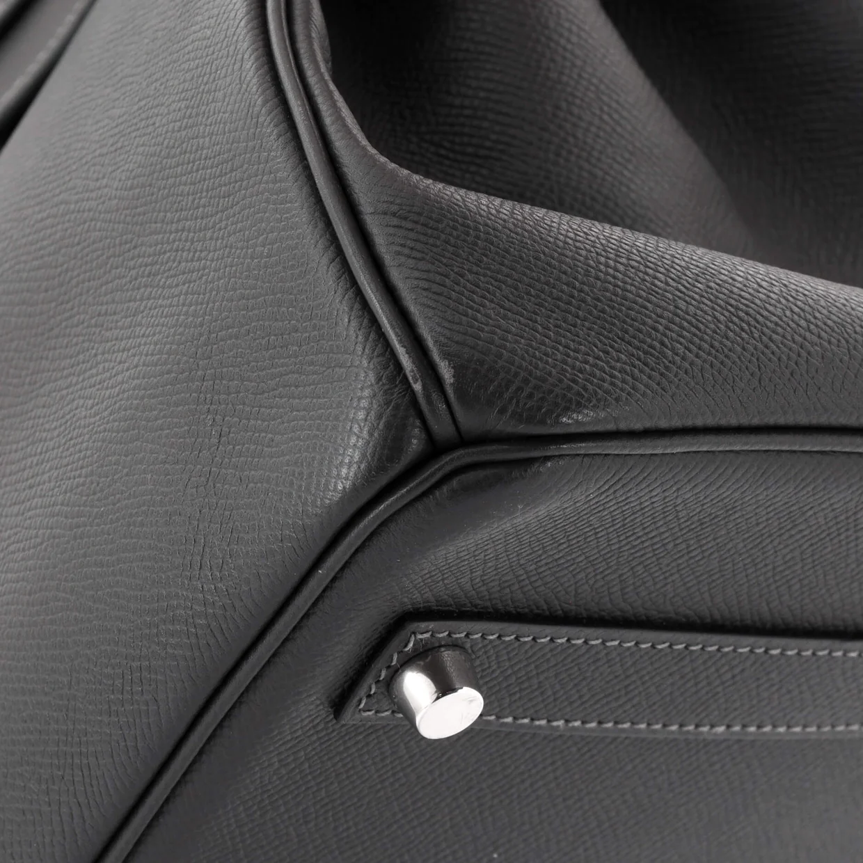 Birkin Handbag Grey Epsom with Palladium Hardware 35 - Deep Luxury