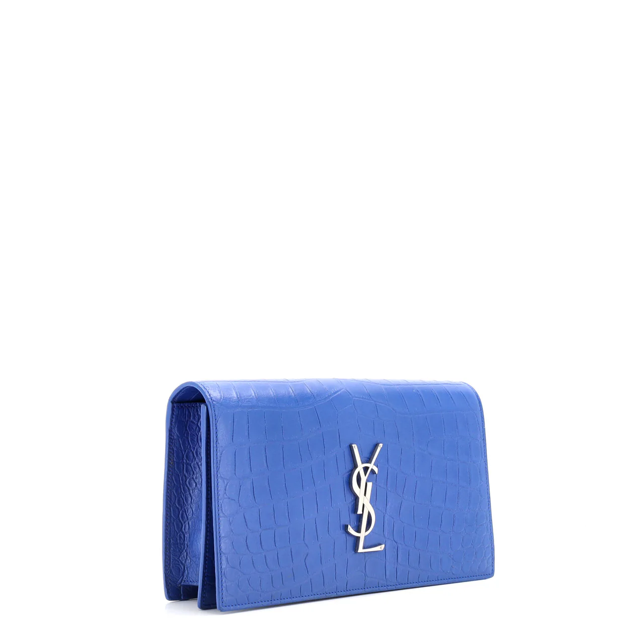 Classic Monogram Clutch Crocodile Embossed Leather Large - Deep Luxury
