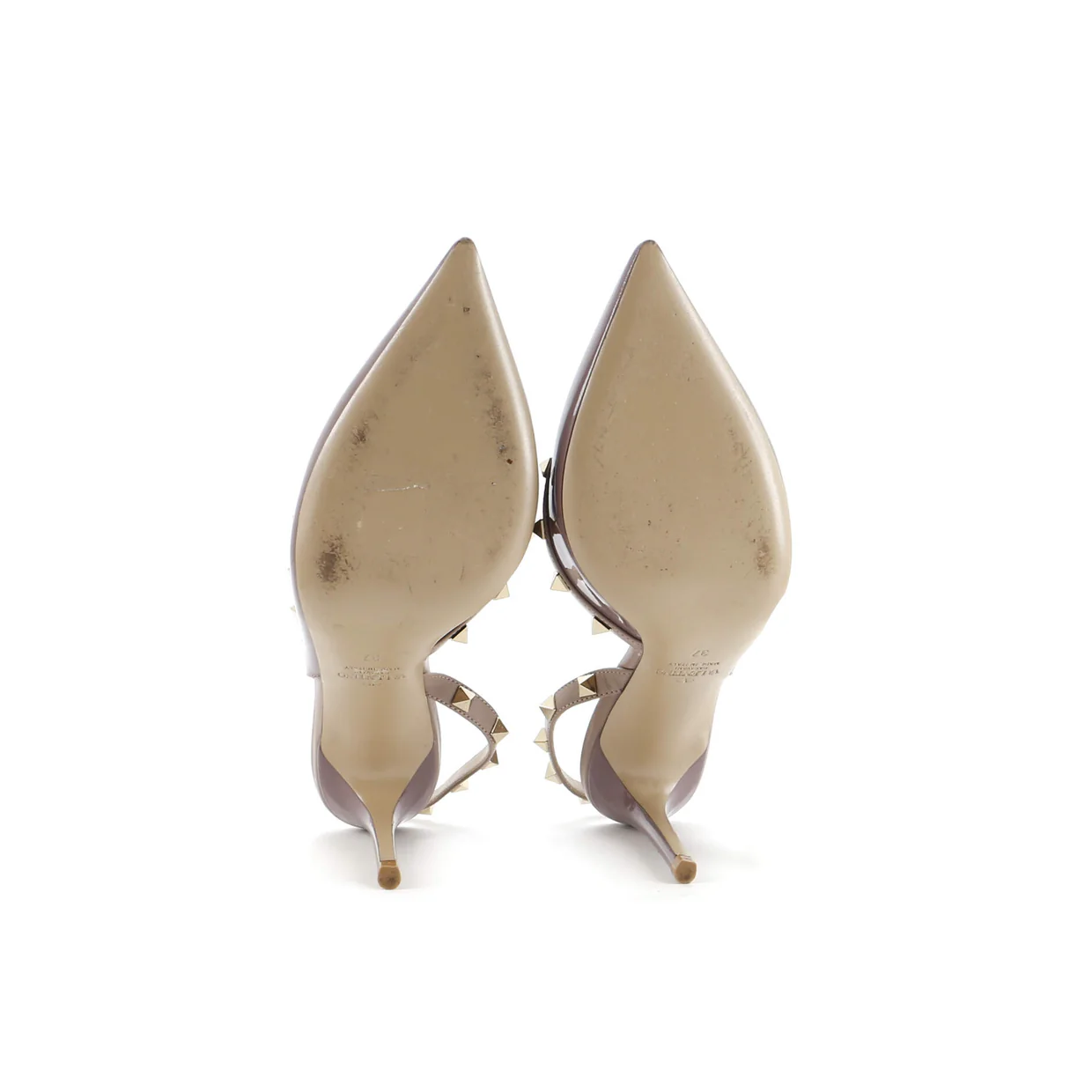 Women's Rockstud Slingback Pumps Patent - Deep Luxury