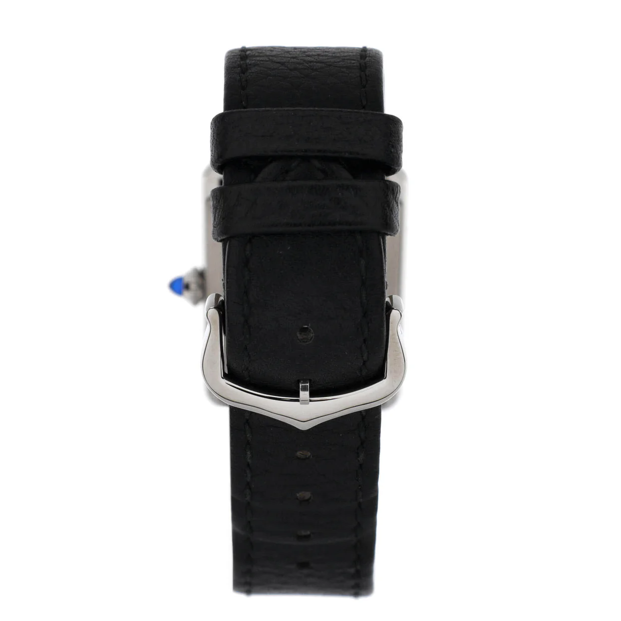 Must de Cartier Tank Quartz Watch Stainless Steel and Leather 25 - Deep Luxury