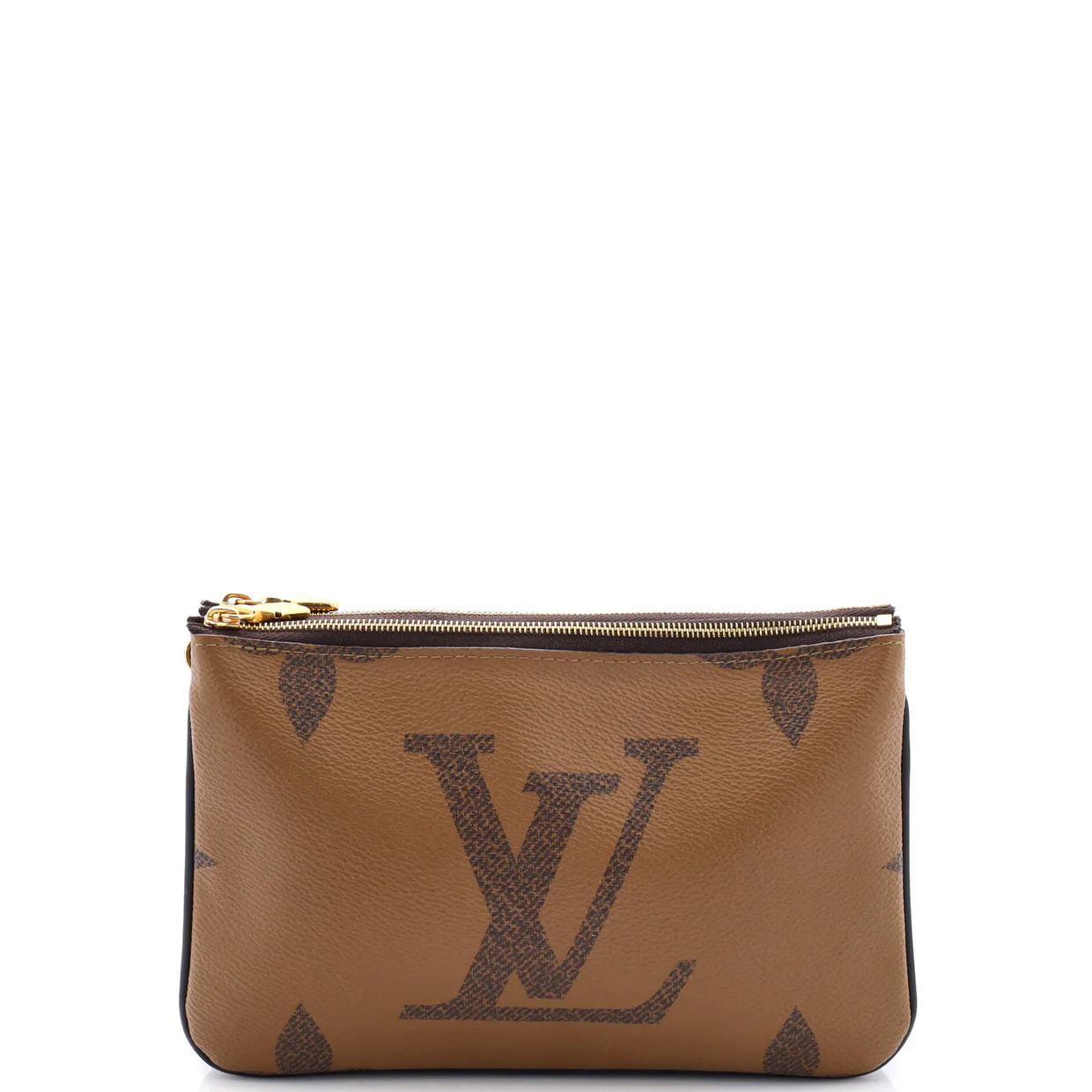 Double Zip Pochette Reverse Monogram Giant - Deep Luxury