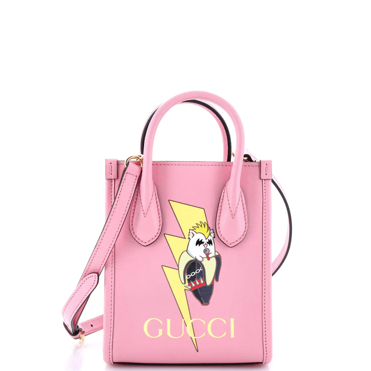 Vertical Tote Printed Leather Mini - Deep Luxury