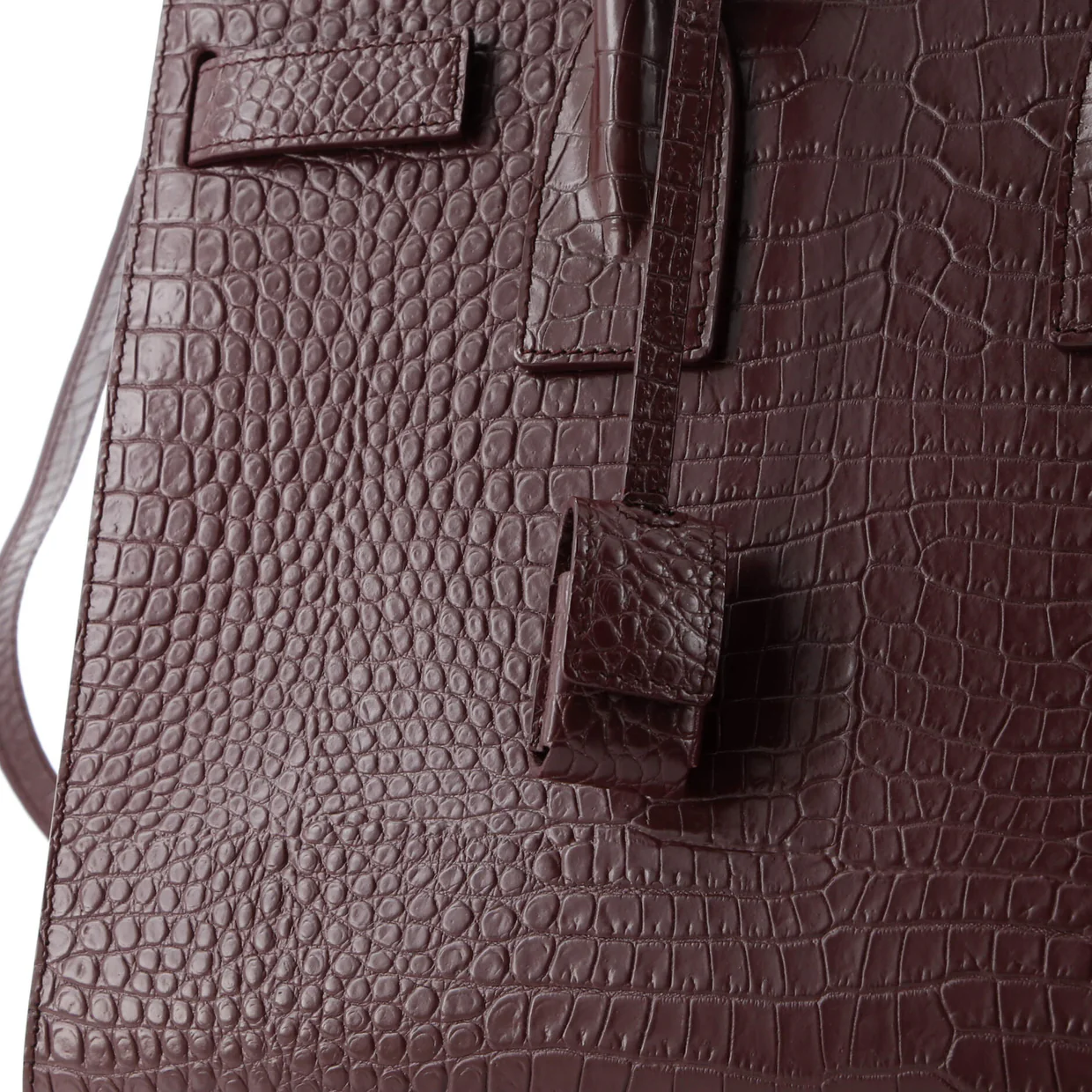 Sac de Jour NM Bag Crocodile Embossed Leather Small - Deep Luxury