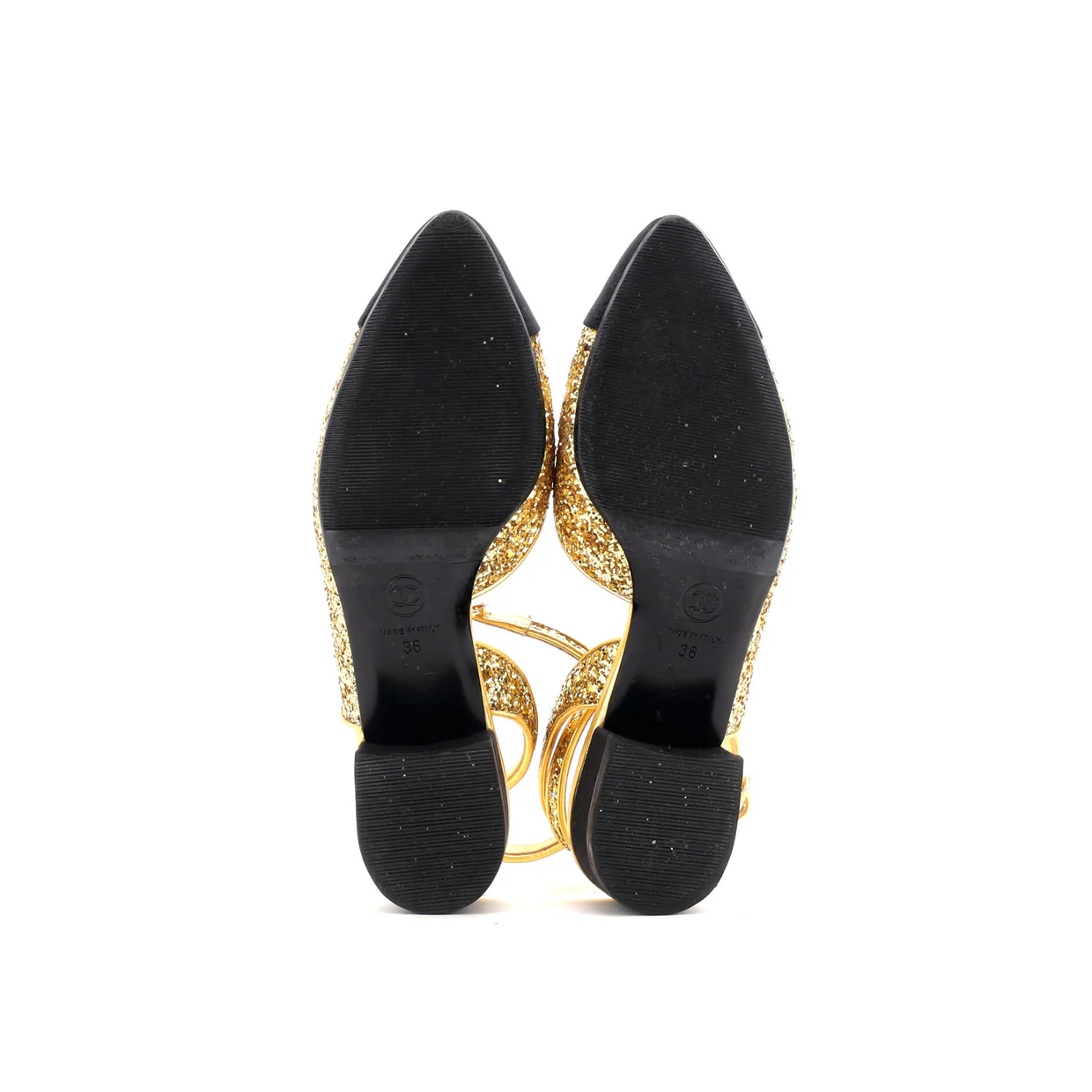 Women's CC Cap Toe Slingback Pumps Glitter - Deep Luxury
