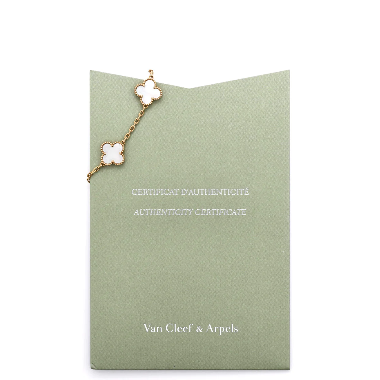Vintage Alhambra 5 Motifs Bracelet 18K Yellow Gold and Mother of Pearl - Deep Luxury
