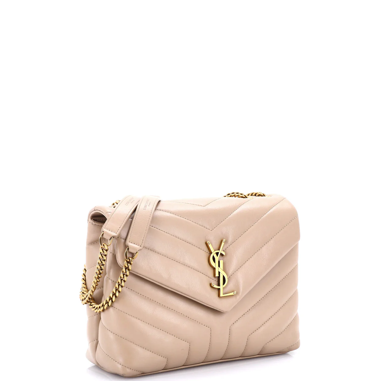 Loulou Shoulder Bag Matelasse Chevron Leather Small - Deep Luxury