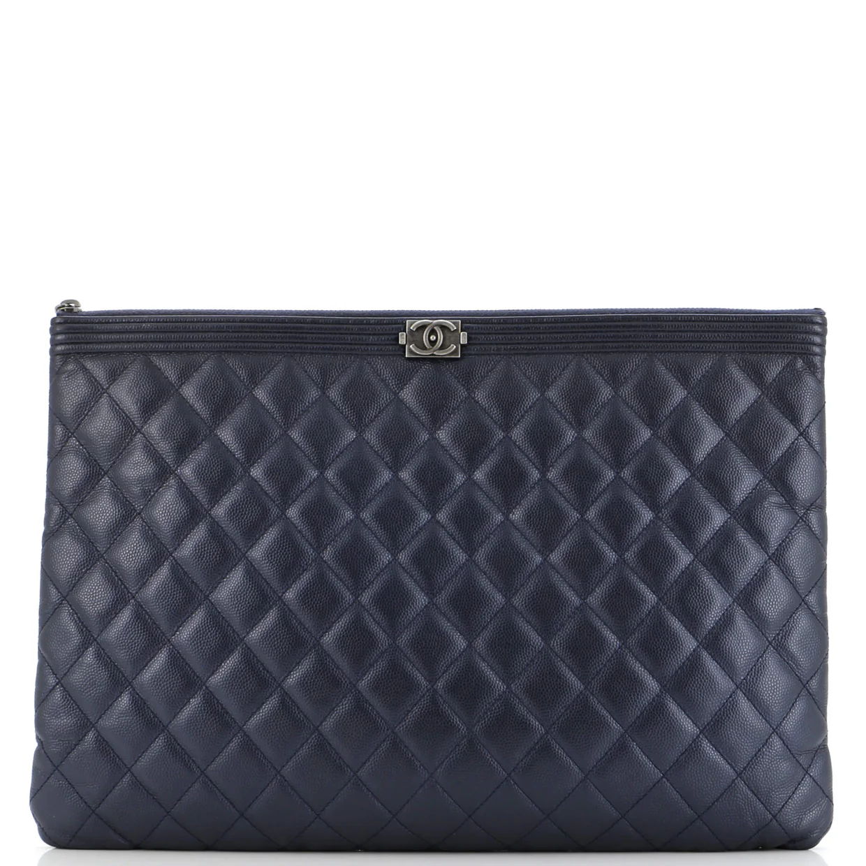 Boy O Case Clutch Quilted Caviar Large - Deep Luxury
