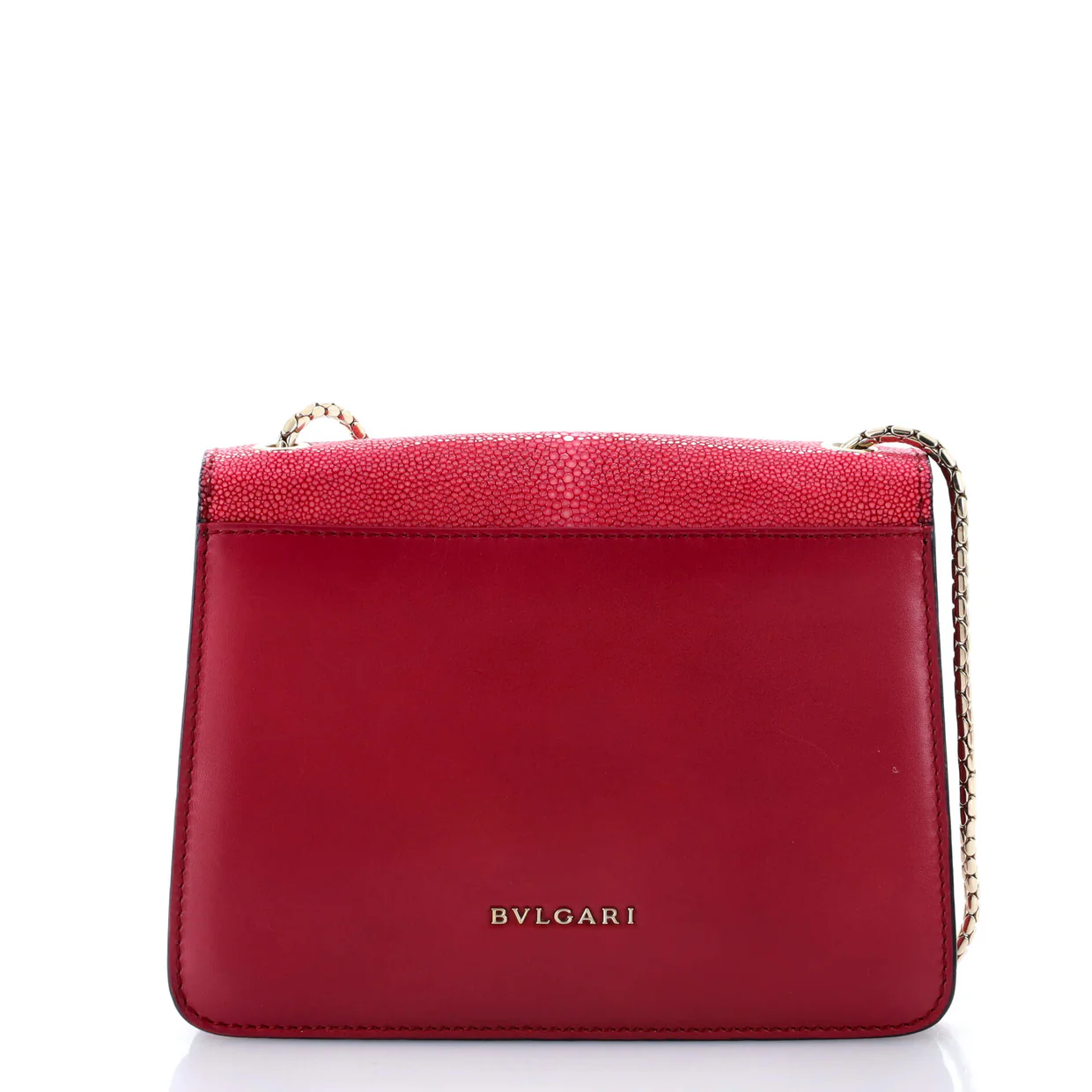 Serpenti Forever Square Shoulder Bag Leather and Stingray Small - Deep Luxury