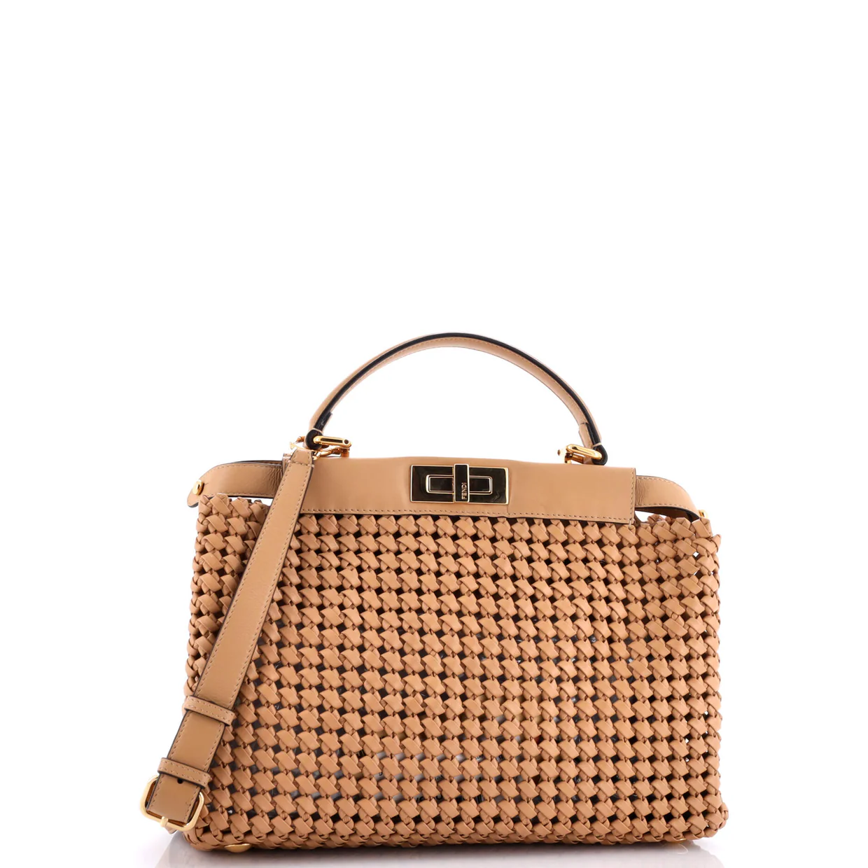 Peekaboo Bag Woven Nappa Leather Regular - Deep Luxury