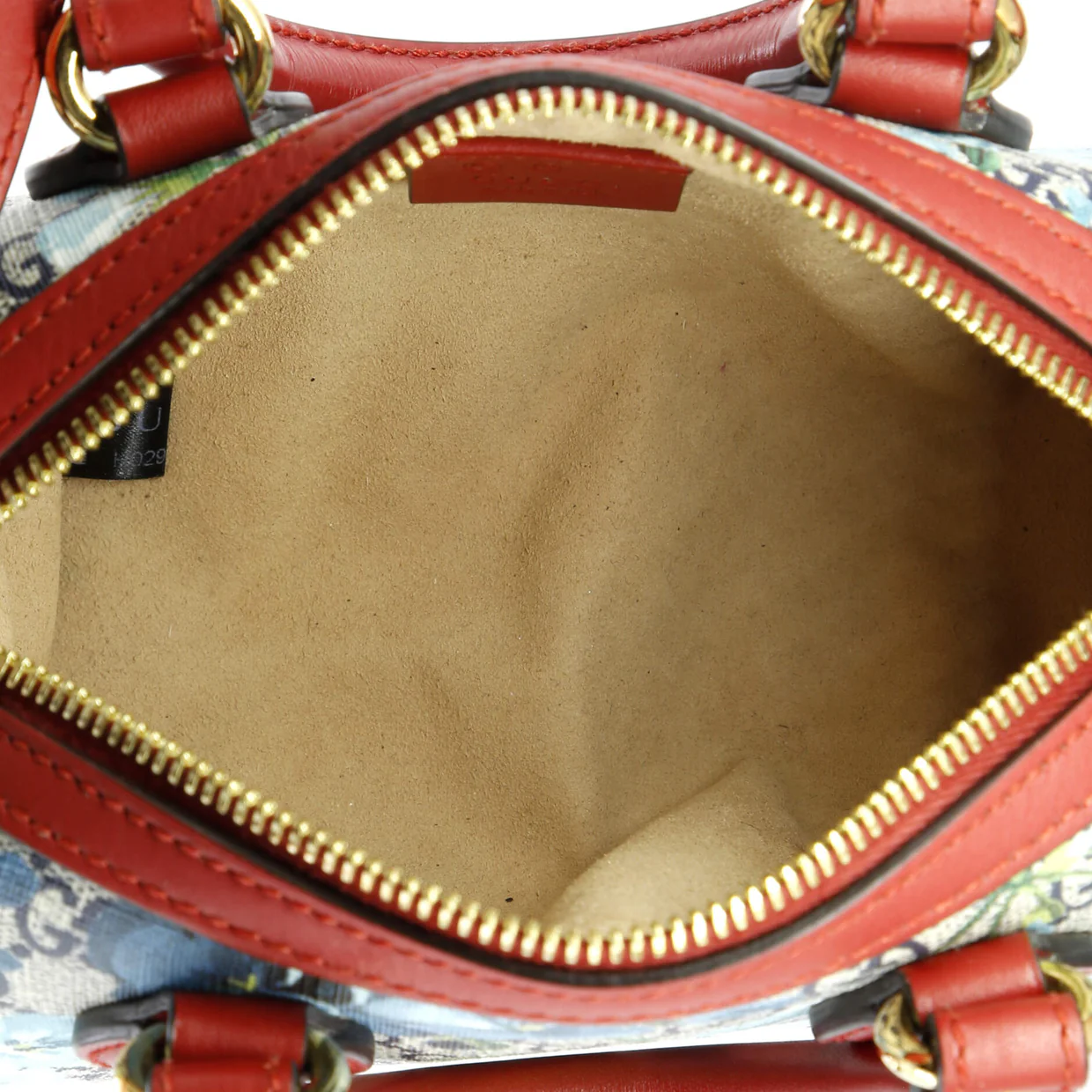 Convertible Boston Bag Blooms Print GG Coated Canvas Nano - Deep Luxury