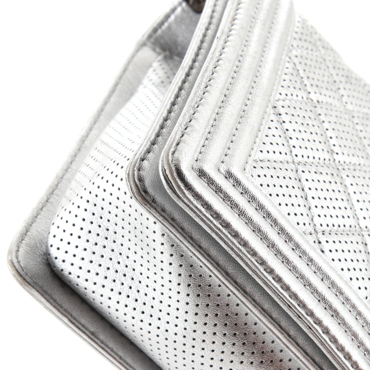 Boy Flap Bag Quilted Perforated Lambskin Old Medium - Deep Luxury