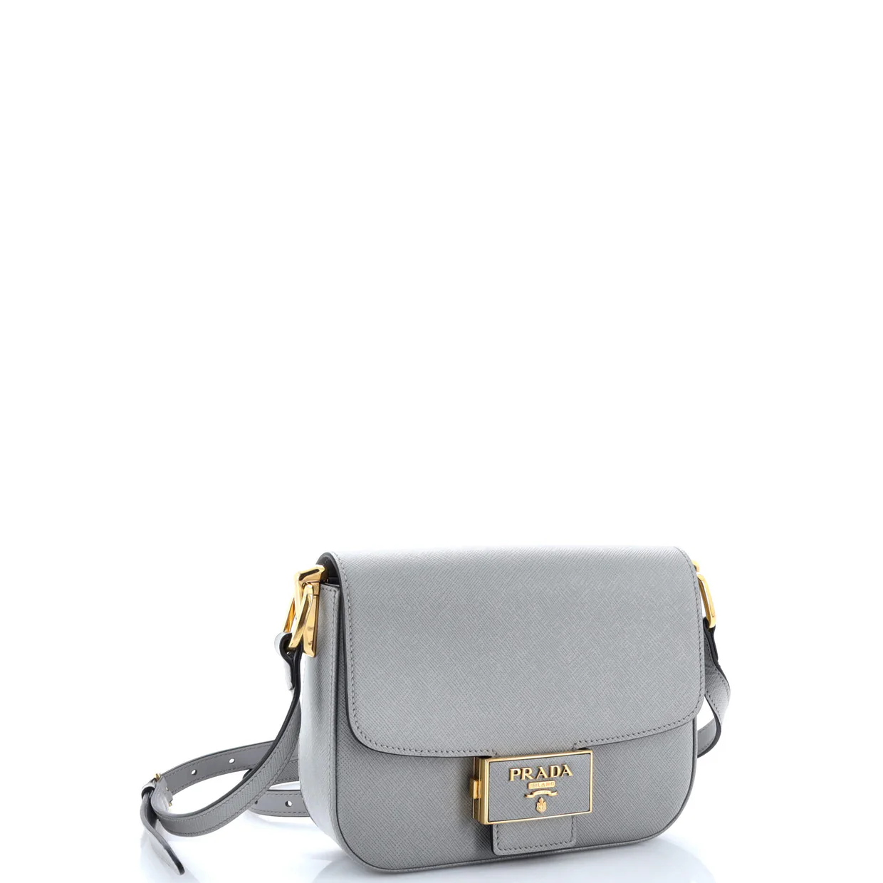 Embleme Flap Bag Saffiano Leather Small - Deep Luxury