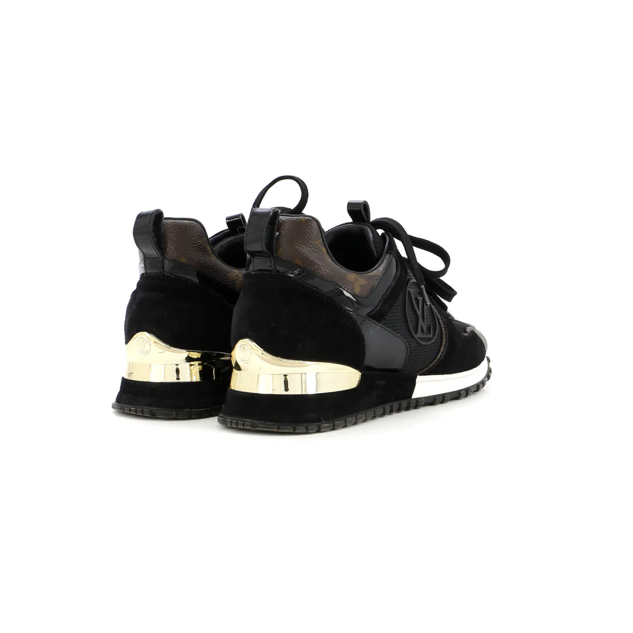 Women's Run Away Sneakers Mesh with Monogram Canvas and Suede - Deep Luxury