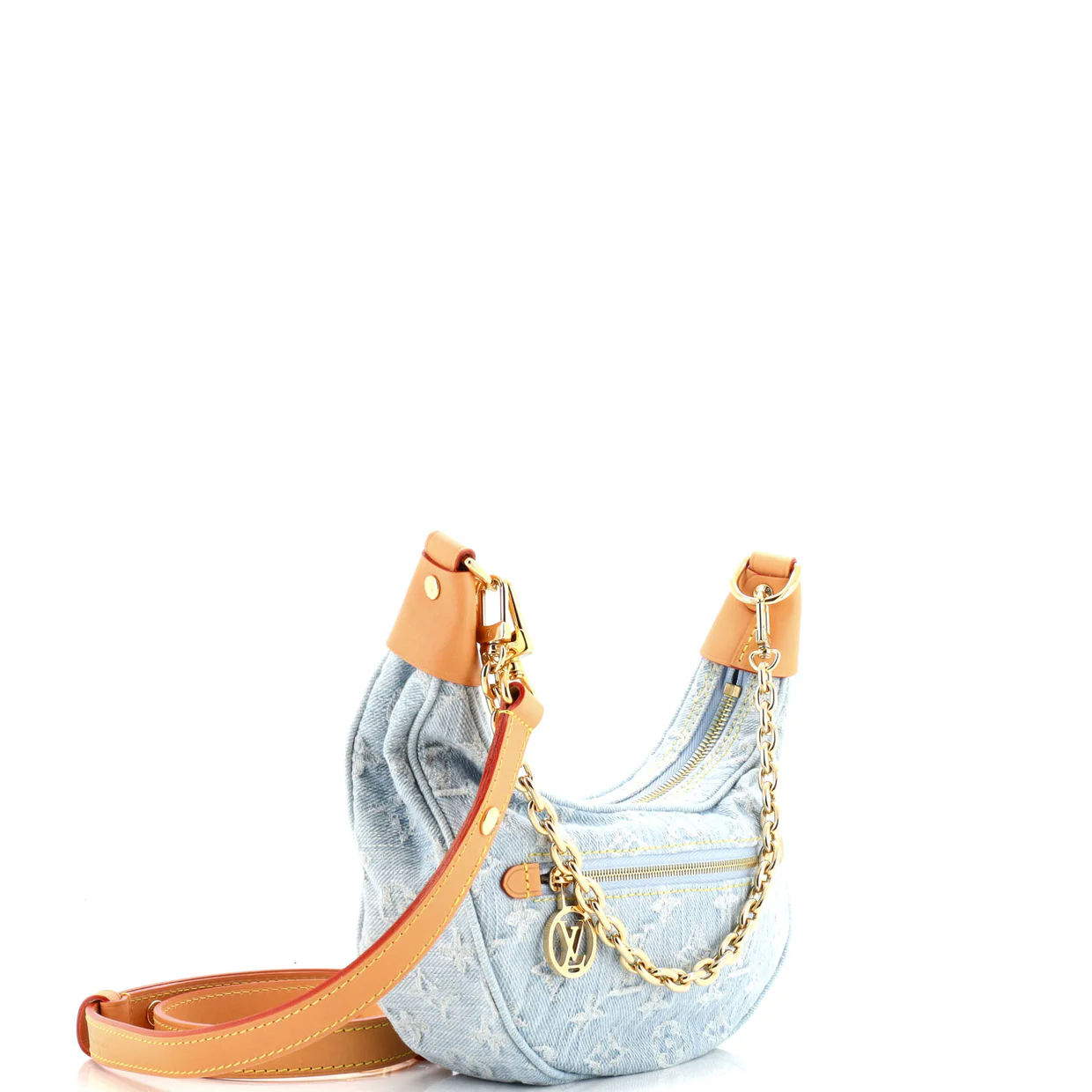 Loop Handbag Monogram Denim - Deep Luxury